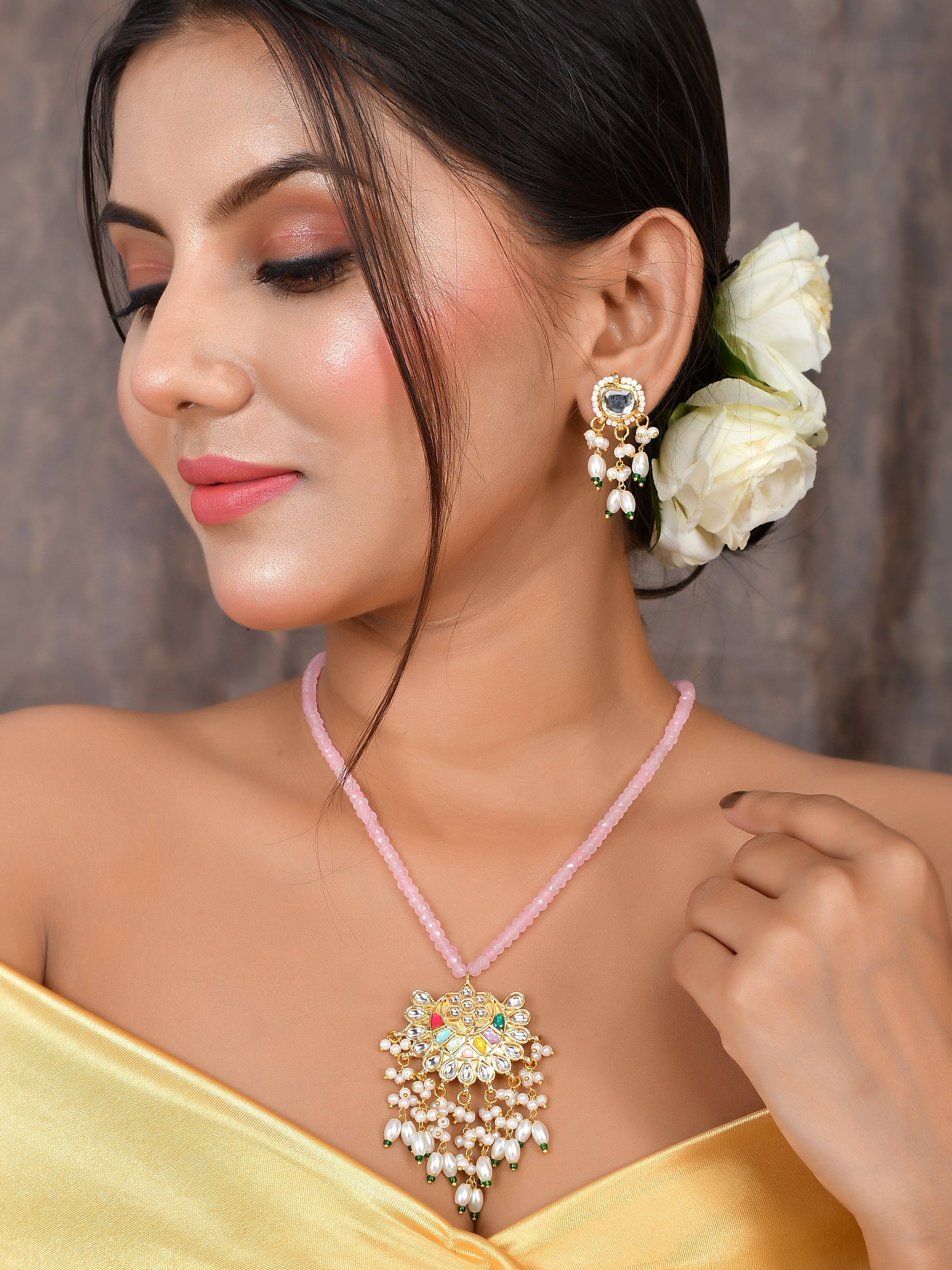 Celestial Beaded Meenakari Creation