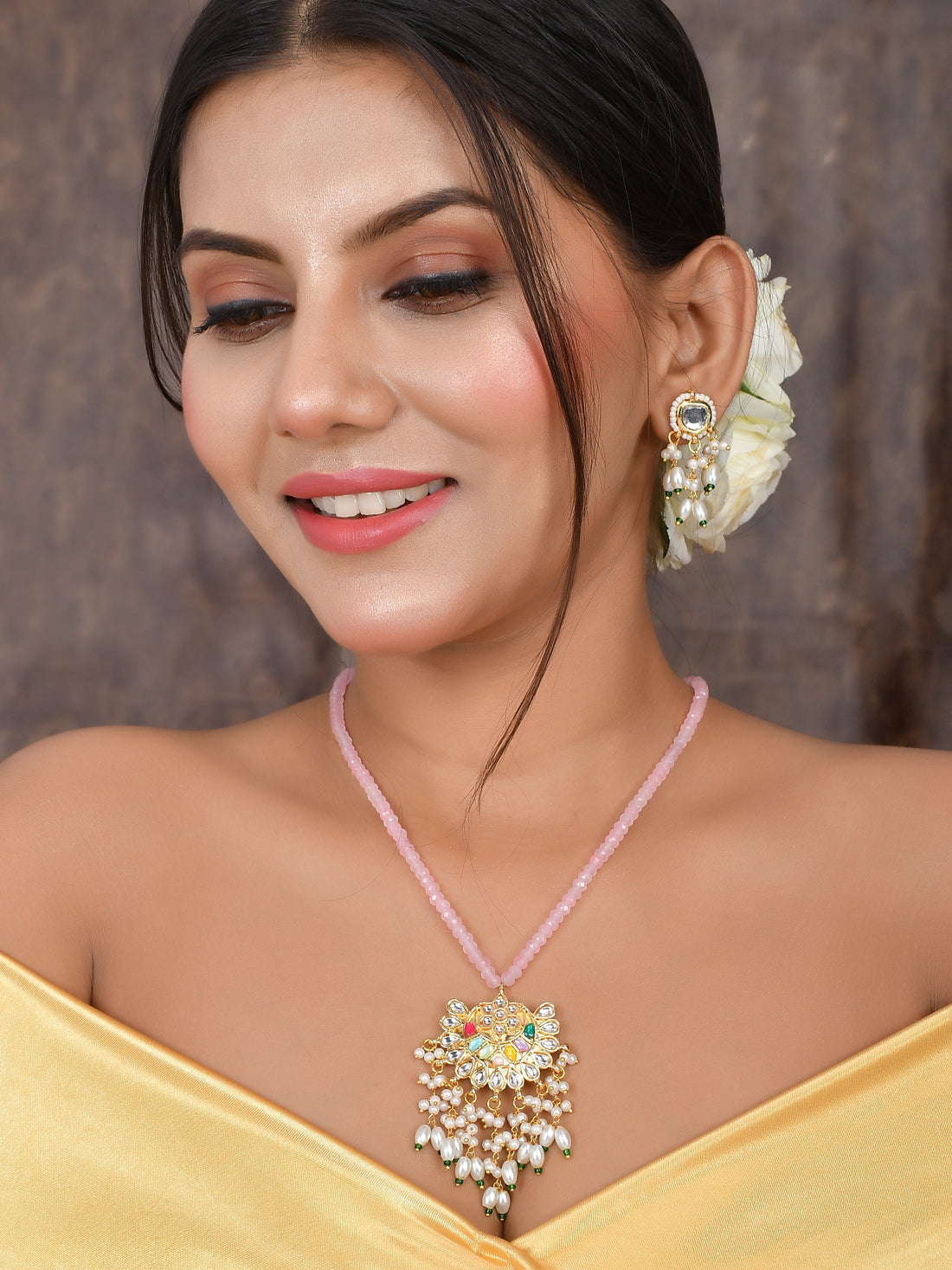 Celestial Beaded Meenakari Creation
