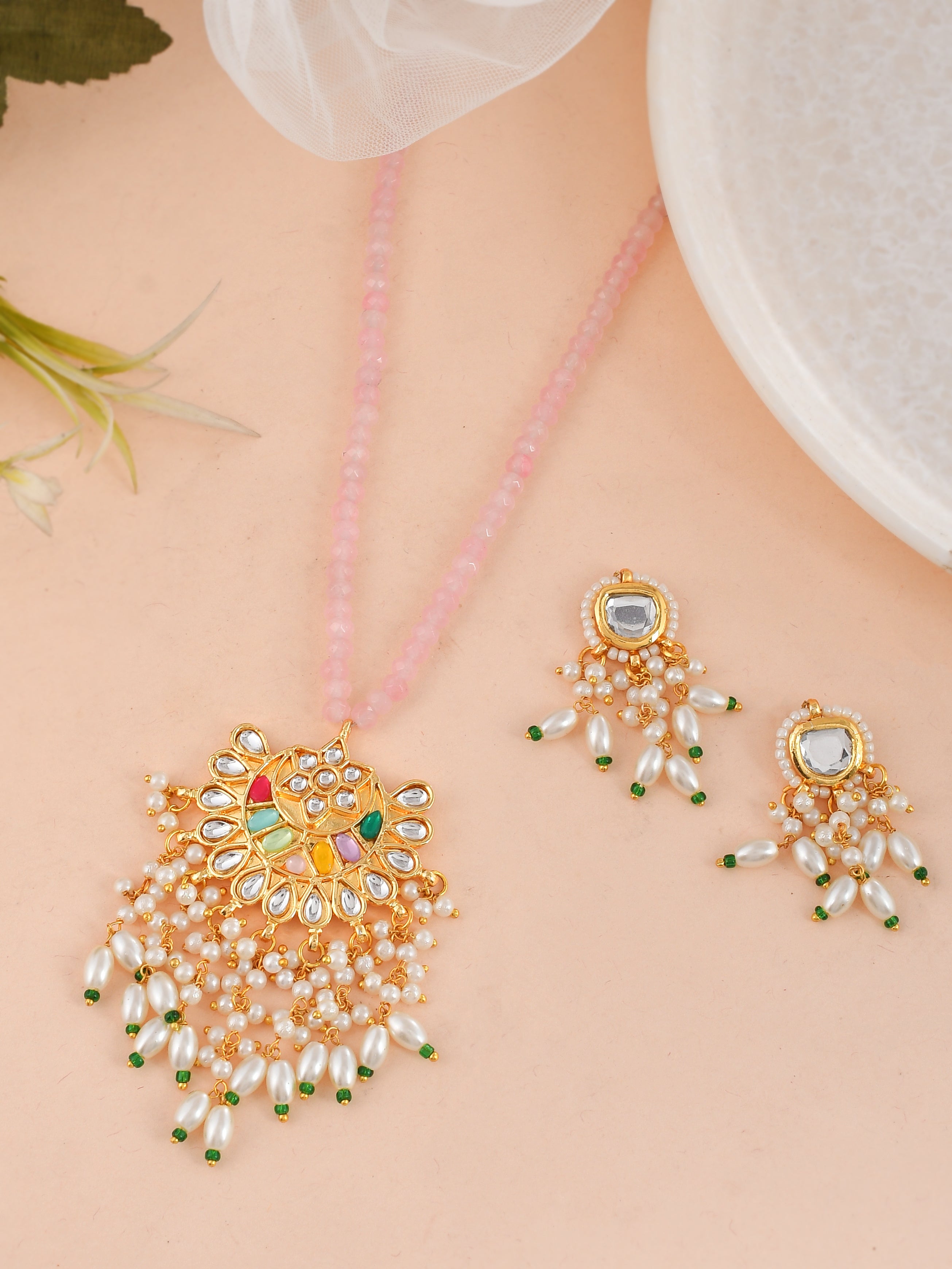 Celestial Beaded Meenakari Creation