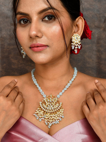 Jadau Kundan Pendant Long Necklace Set