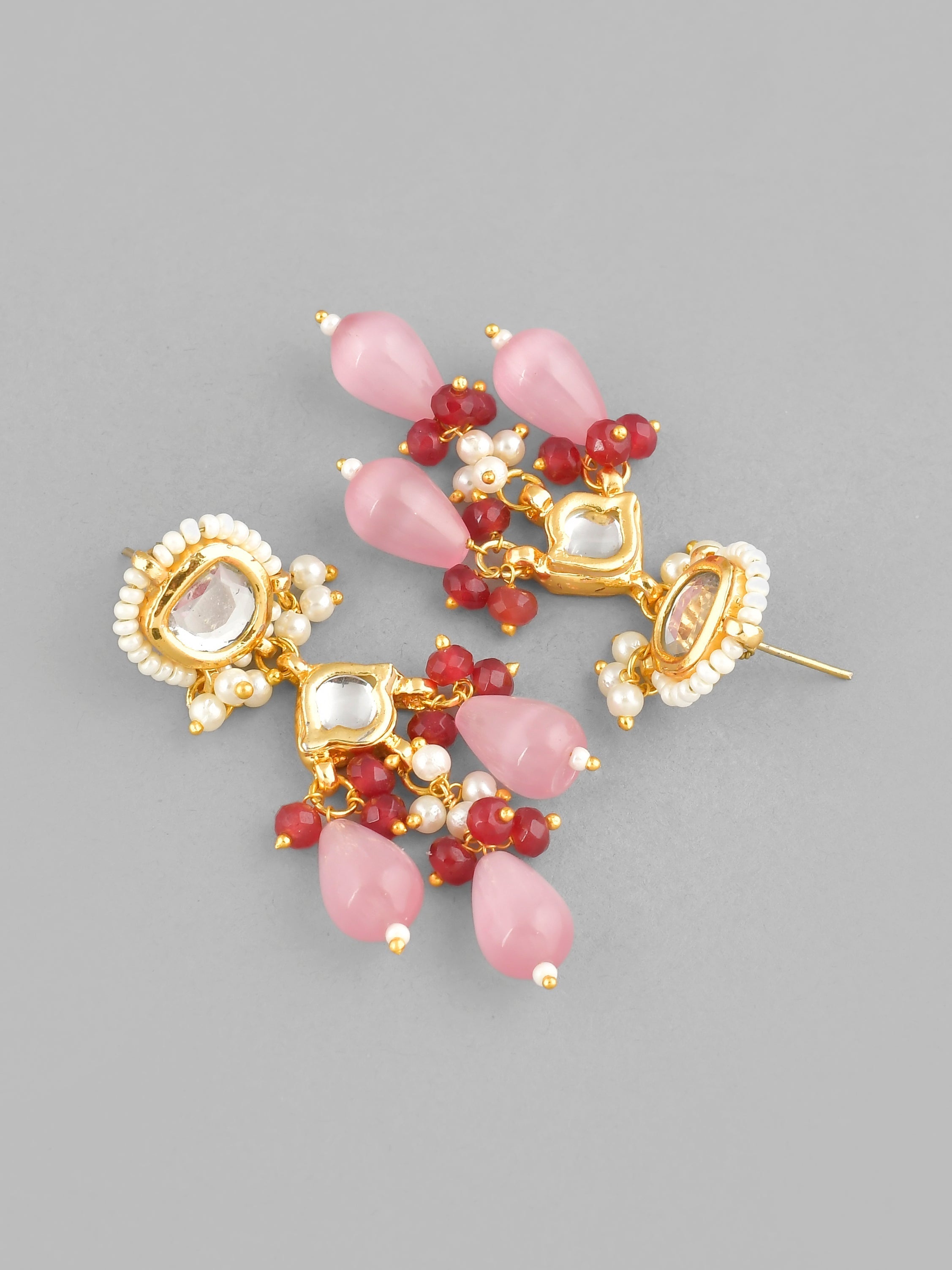 Pink Pearl Raindrop Necklace