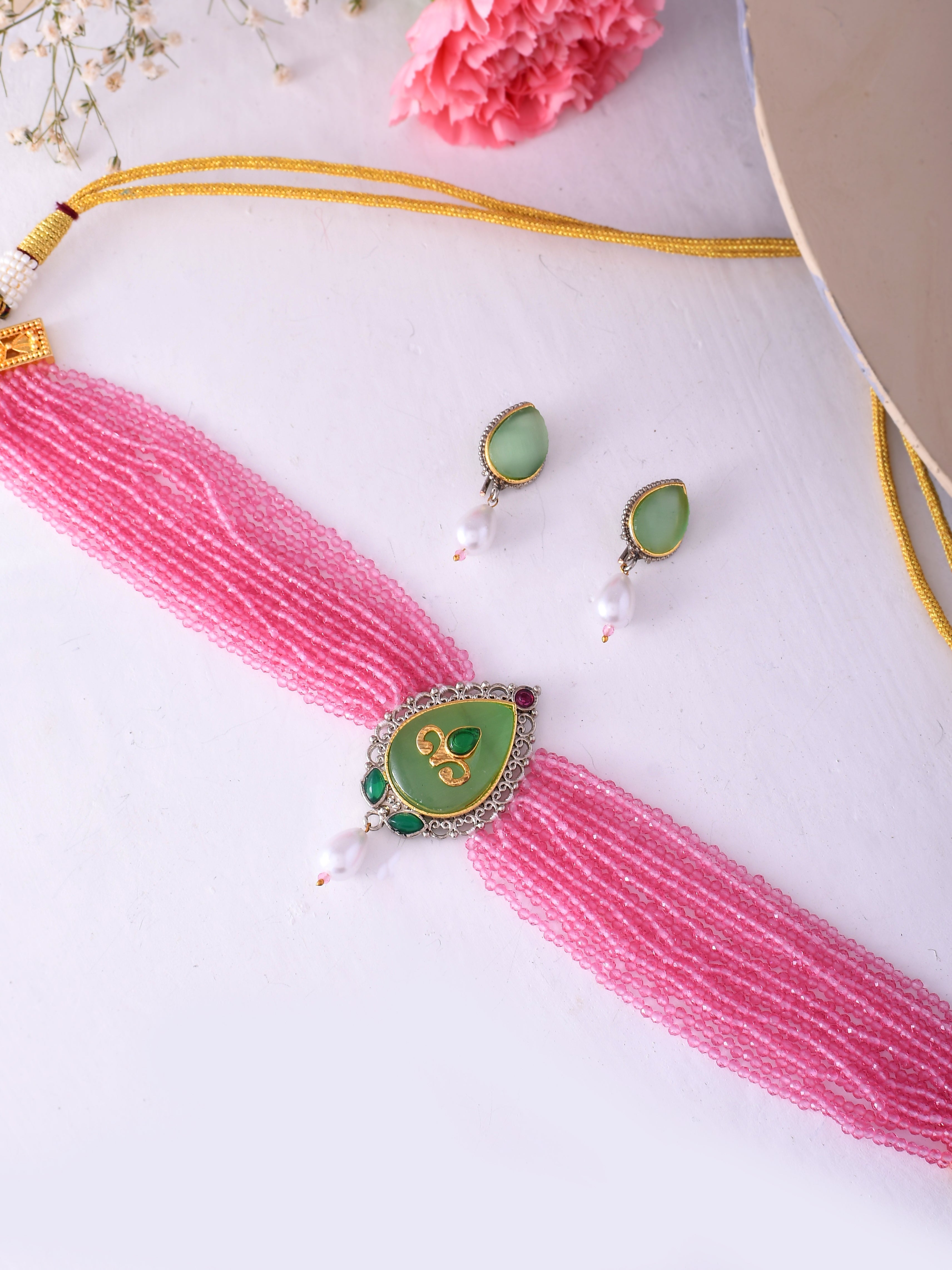 Roseate Charm Choker