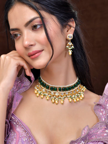 Mossy Magic Choker Suite Necklace