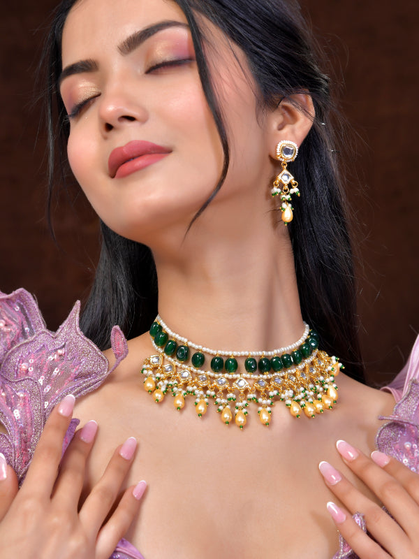 Mossy Magic Choker Suite Necklace