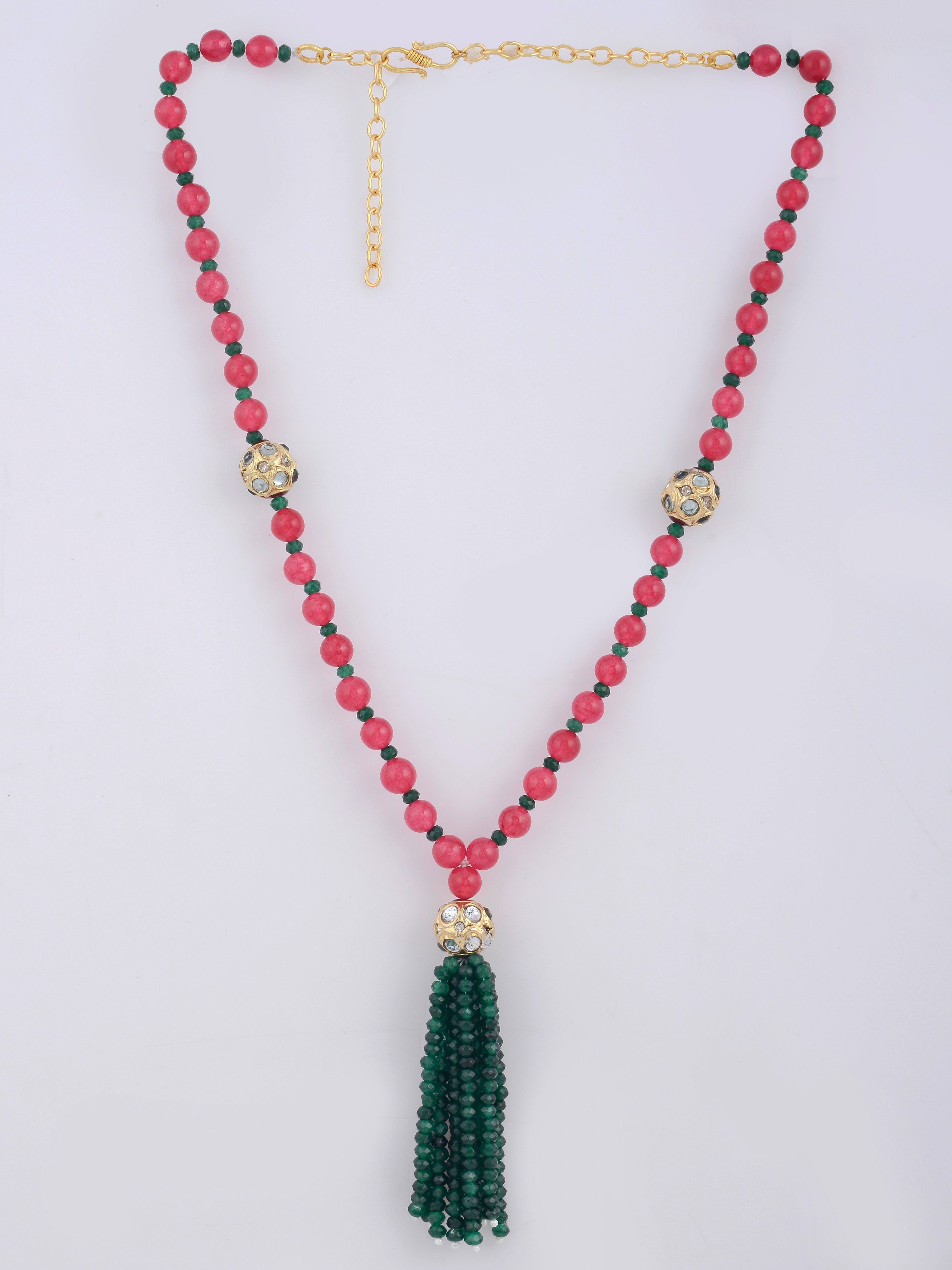 Dastoor Gold-Toned  Red Brass Gold-Plated Necklace