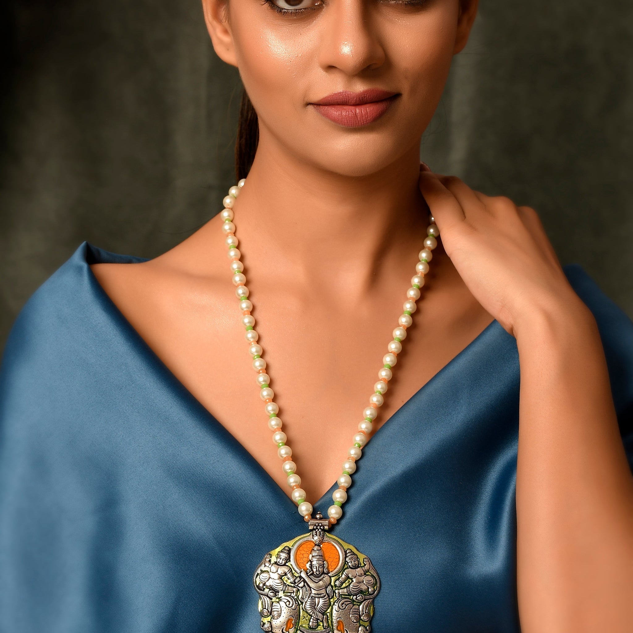 Dastoor White  Silver-Plated Brass Silver-Plated Necklace