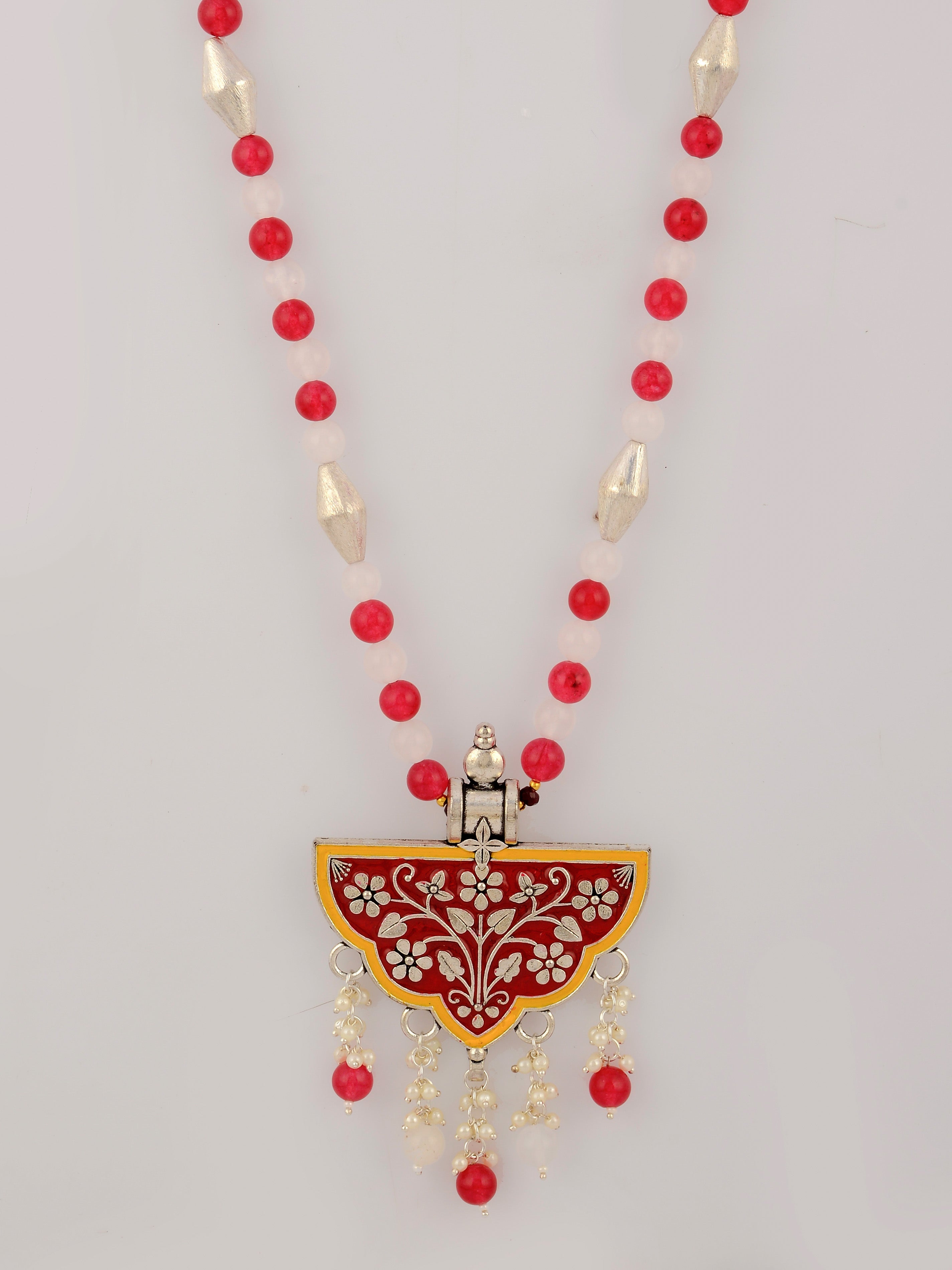 Dastoor Silver-Toned  White Brass Silver-Plated Necklace