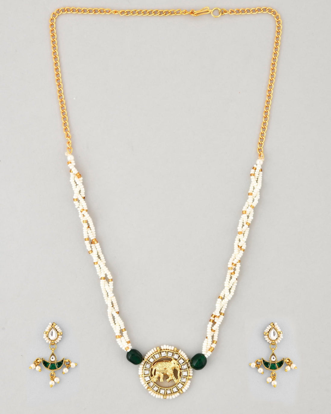 Jadau Pachhi kundan Choker Necklace set