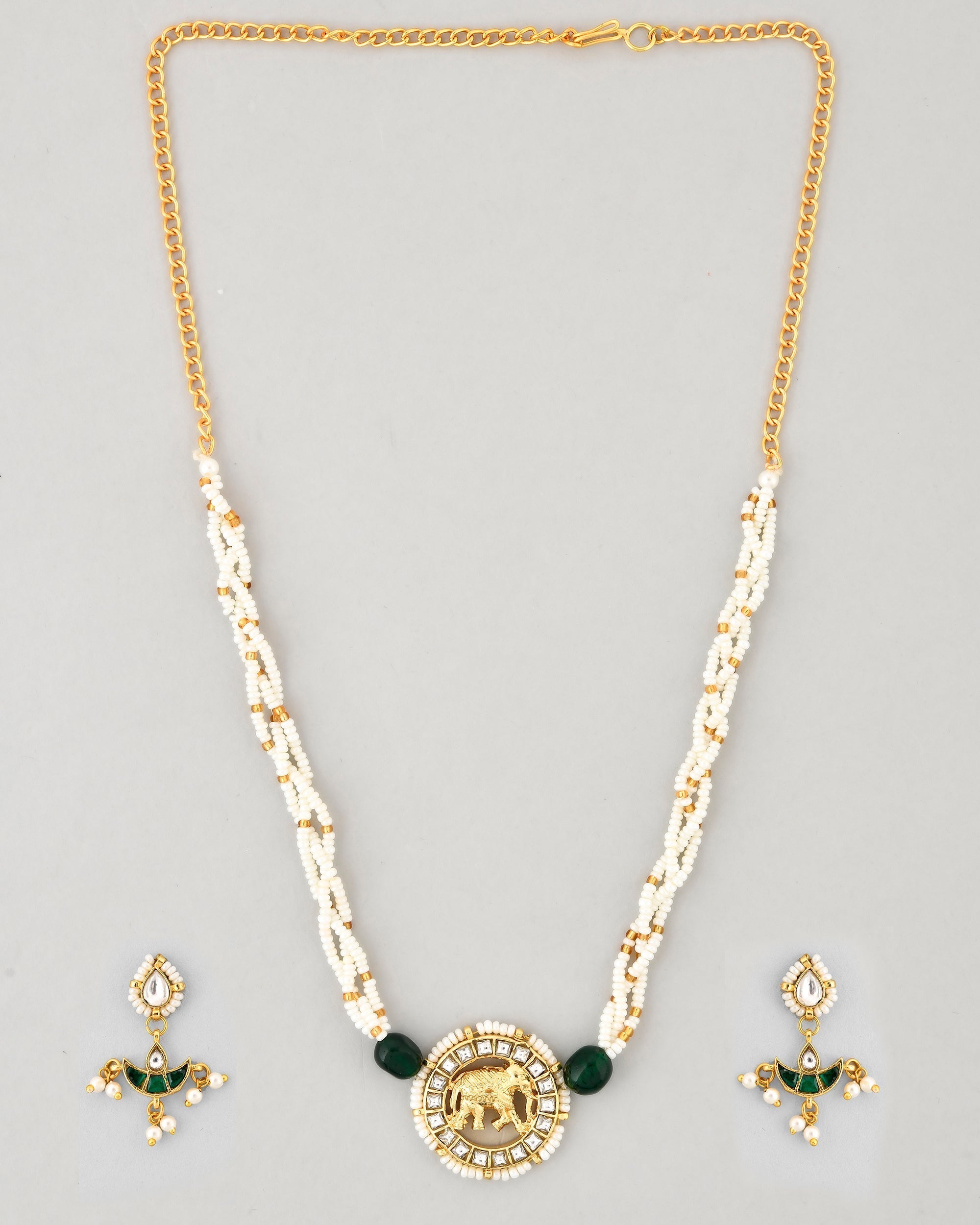 Jadau Pachhi kundan Choker Necklace set