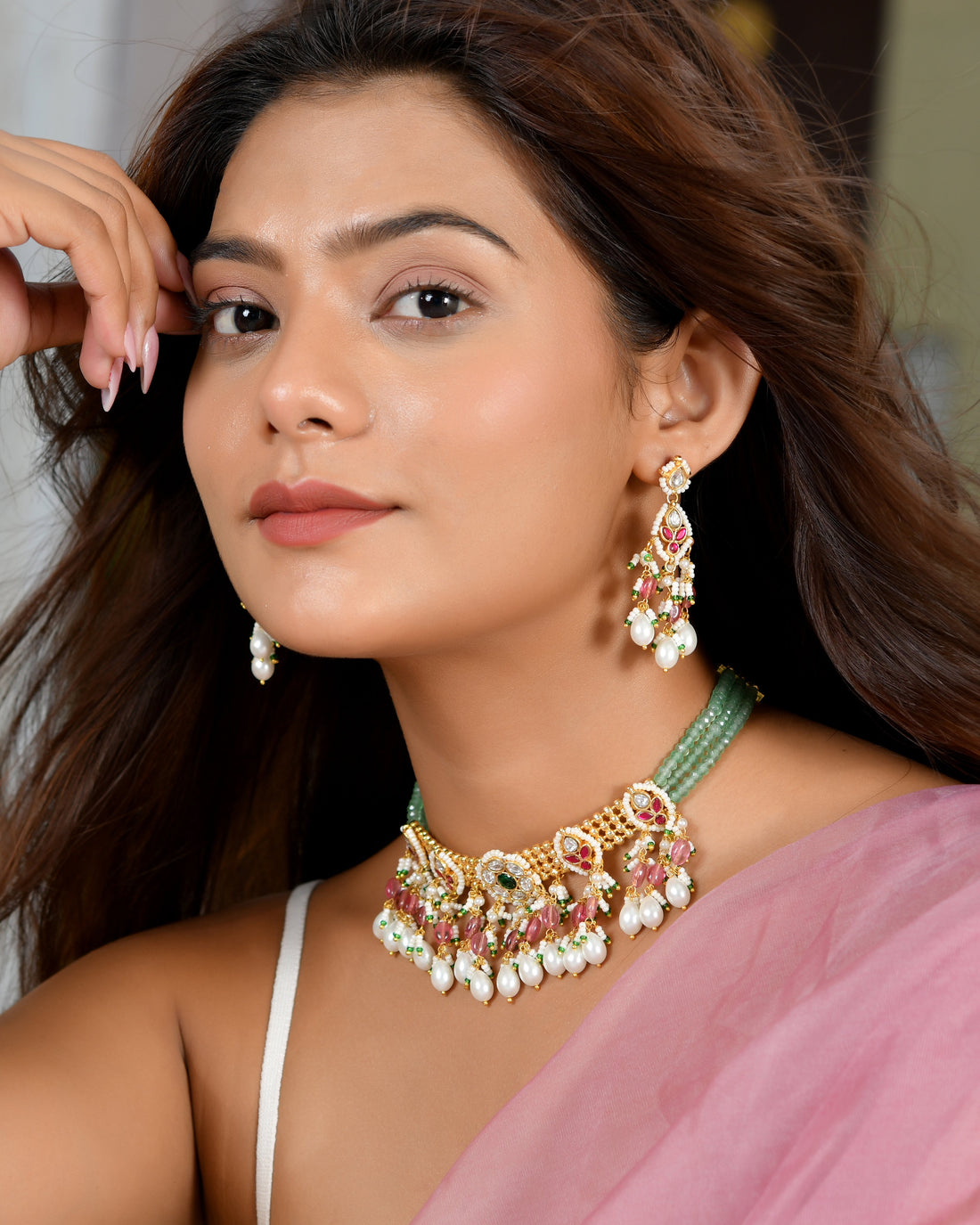 Classic Pachhi Kundan Elegance