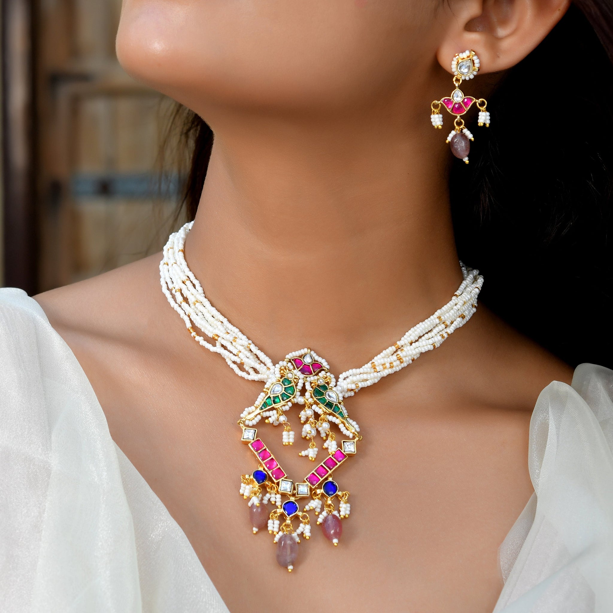 Ethnic Pachhi Kundan Glow
