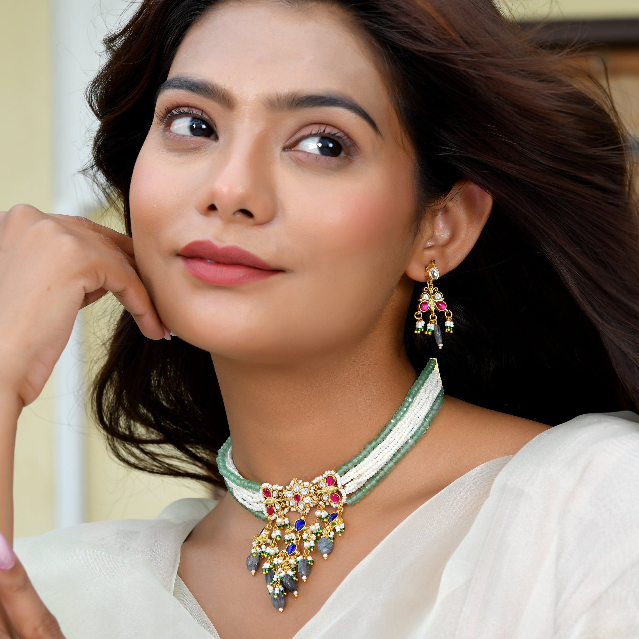 Heritage Pachhi Kundan Shine