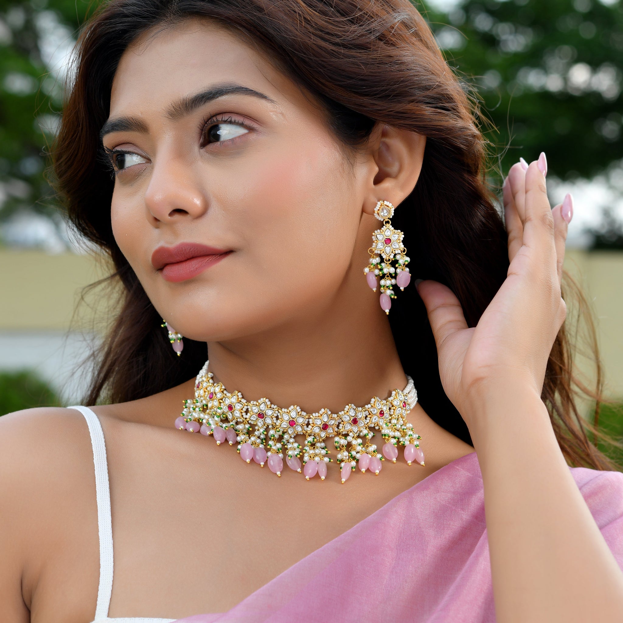Pachhi Kundan Crown Glow