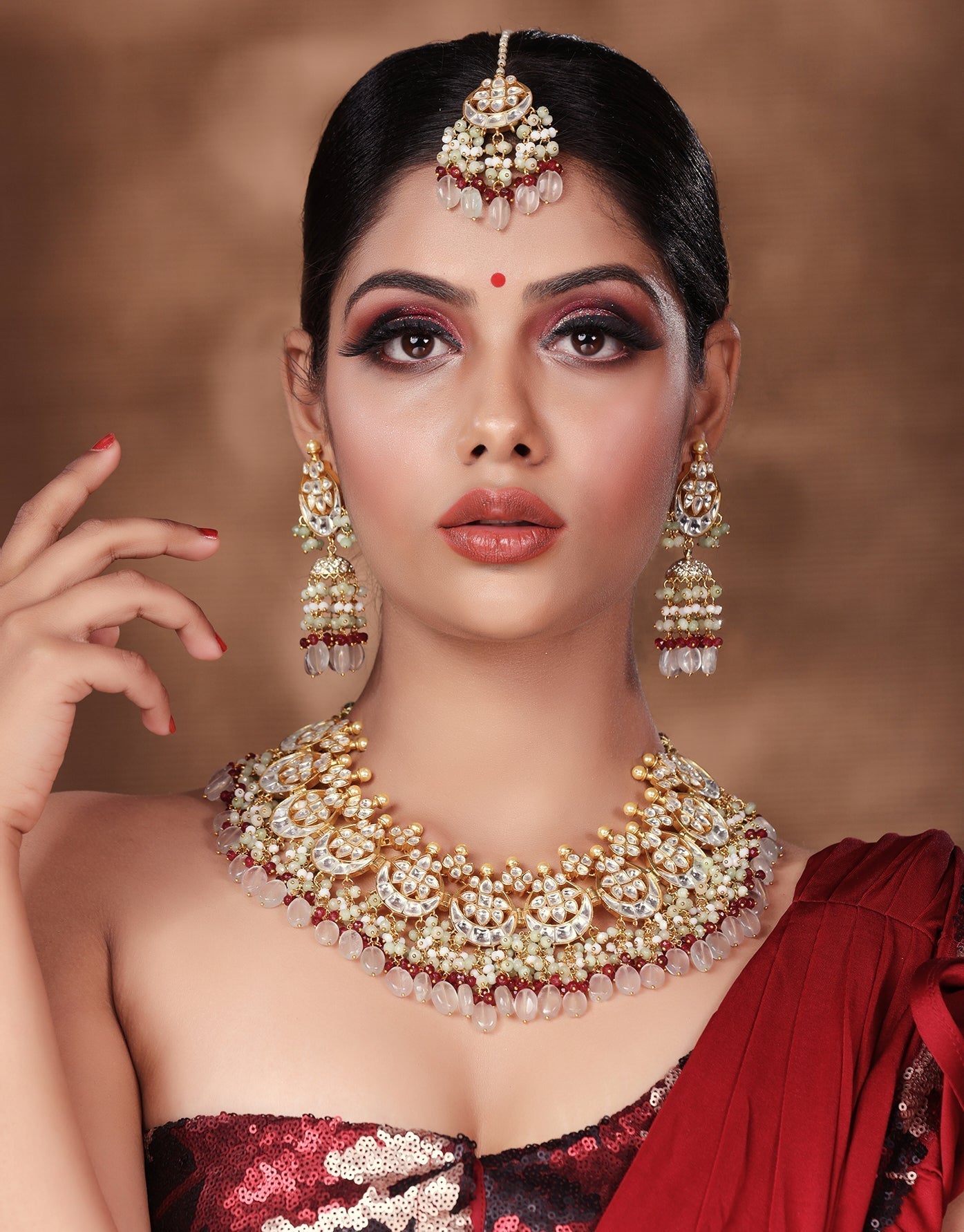 Dastoor Jadau Kundan Designer Bridal Set