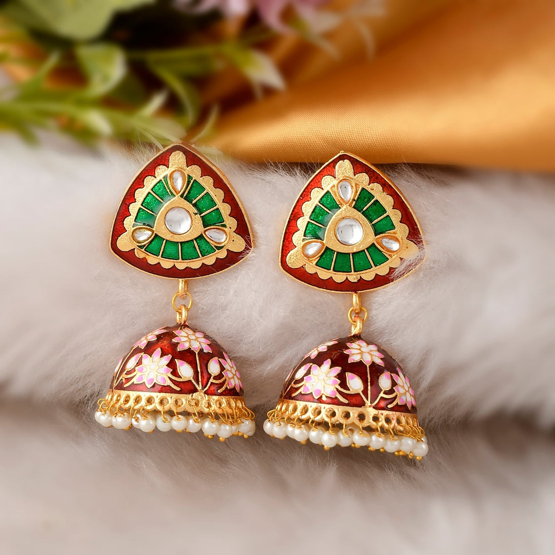 Dastoor Meenakari Beautiful  Earring