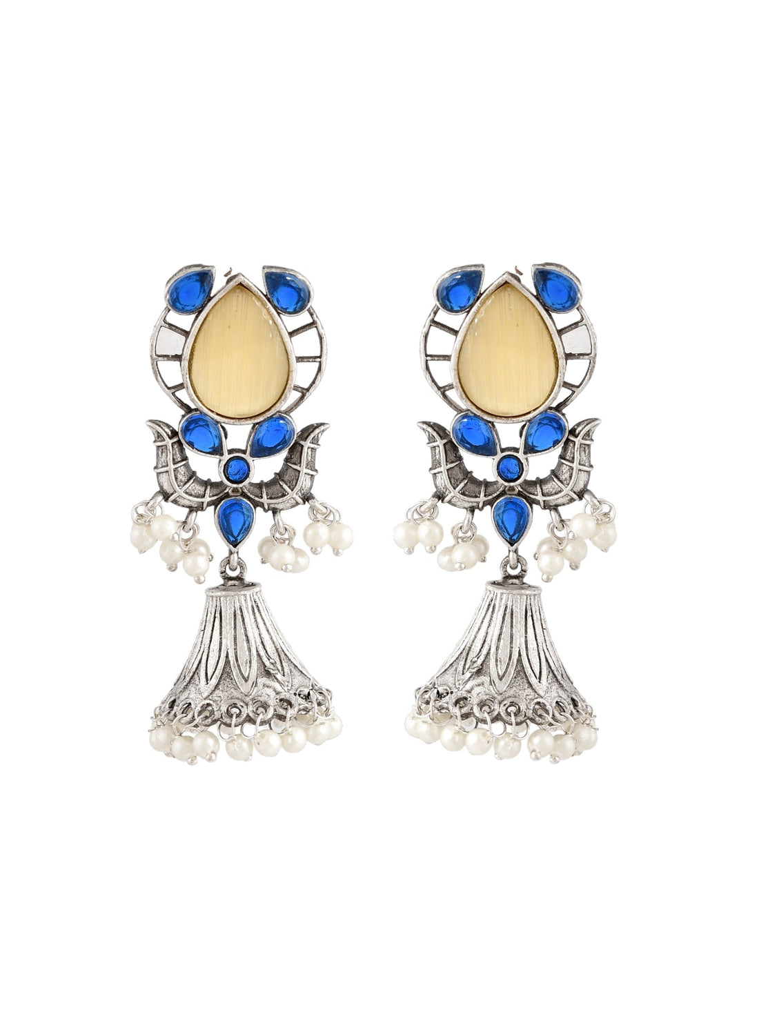 Lemonade Luster Oxidized Earring