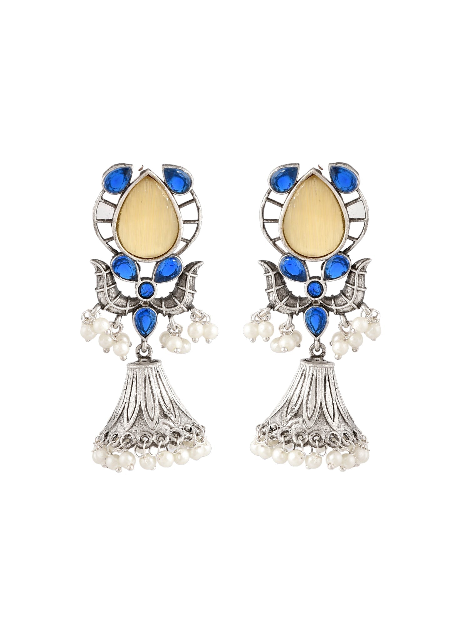 Lemonade Luster Oxidized Earring