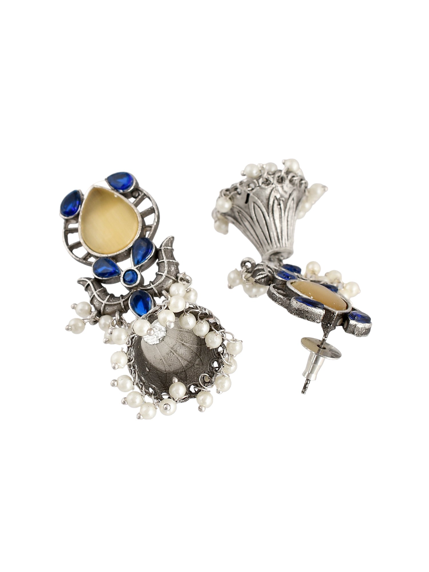 Lemonade Luster Oxidized Earring