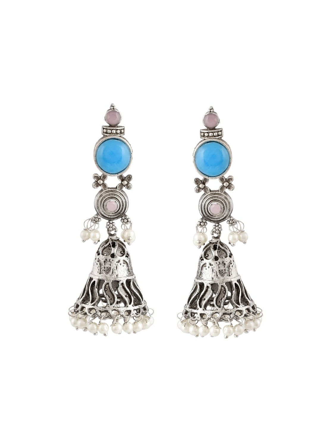 Indigo Echo Jhumki Earring