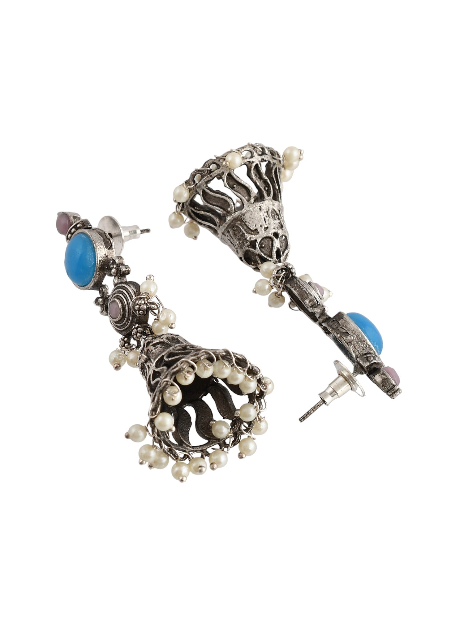 Indigo Echo Jhumki Earring