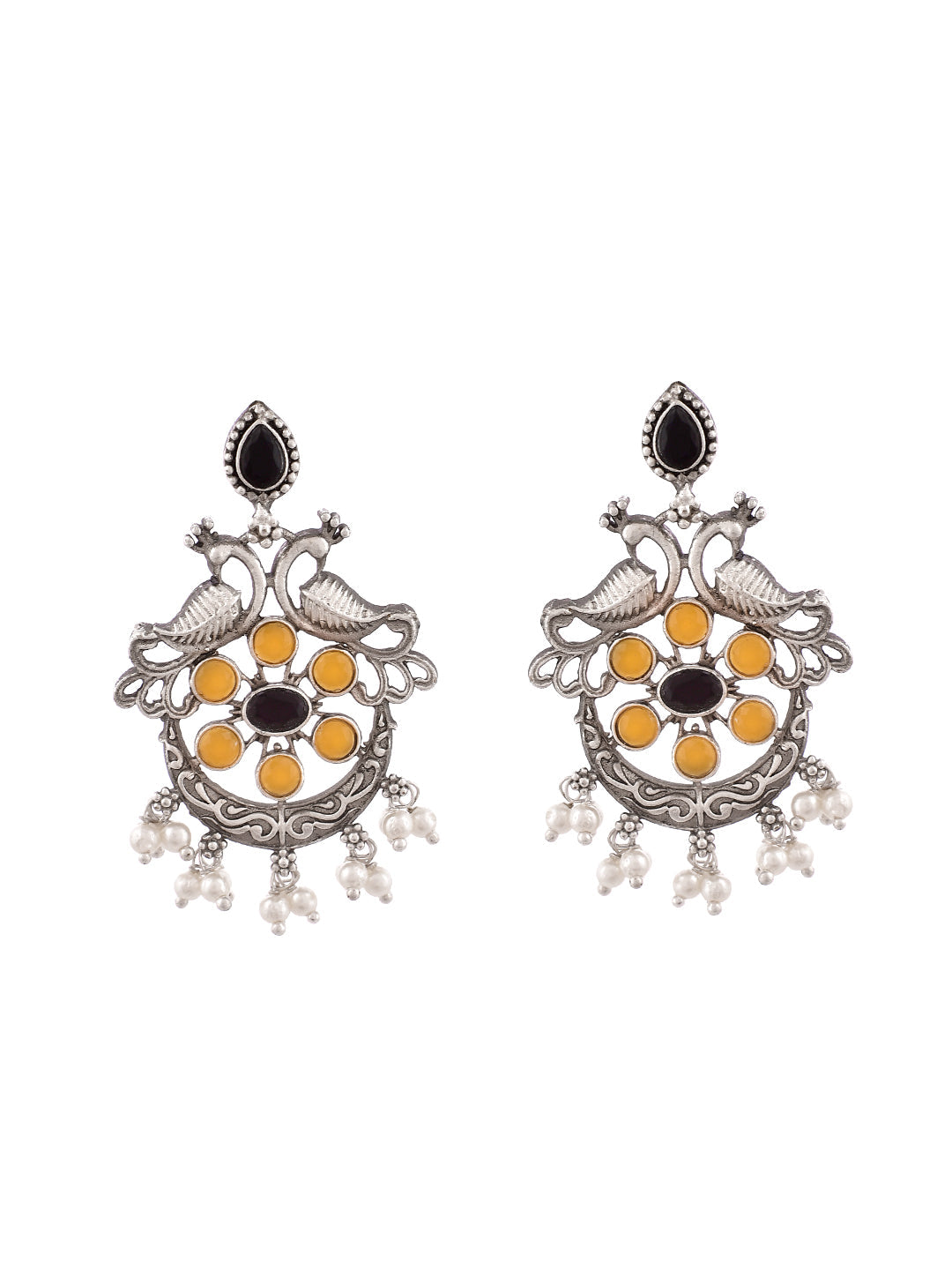 Yellow Glow Oxidize Earring