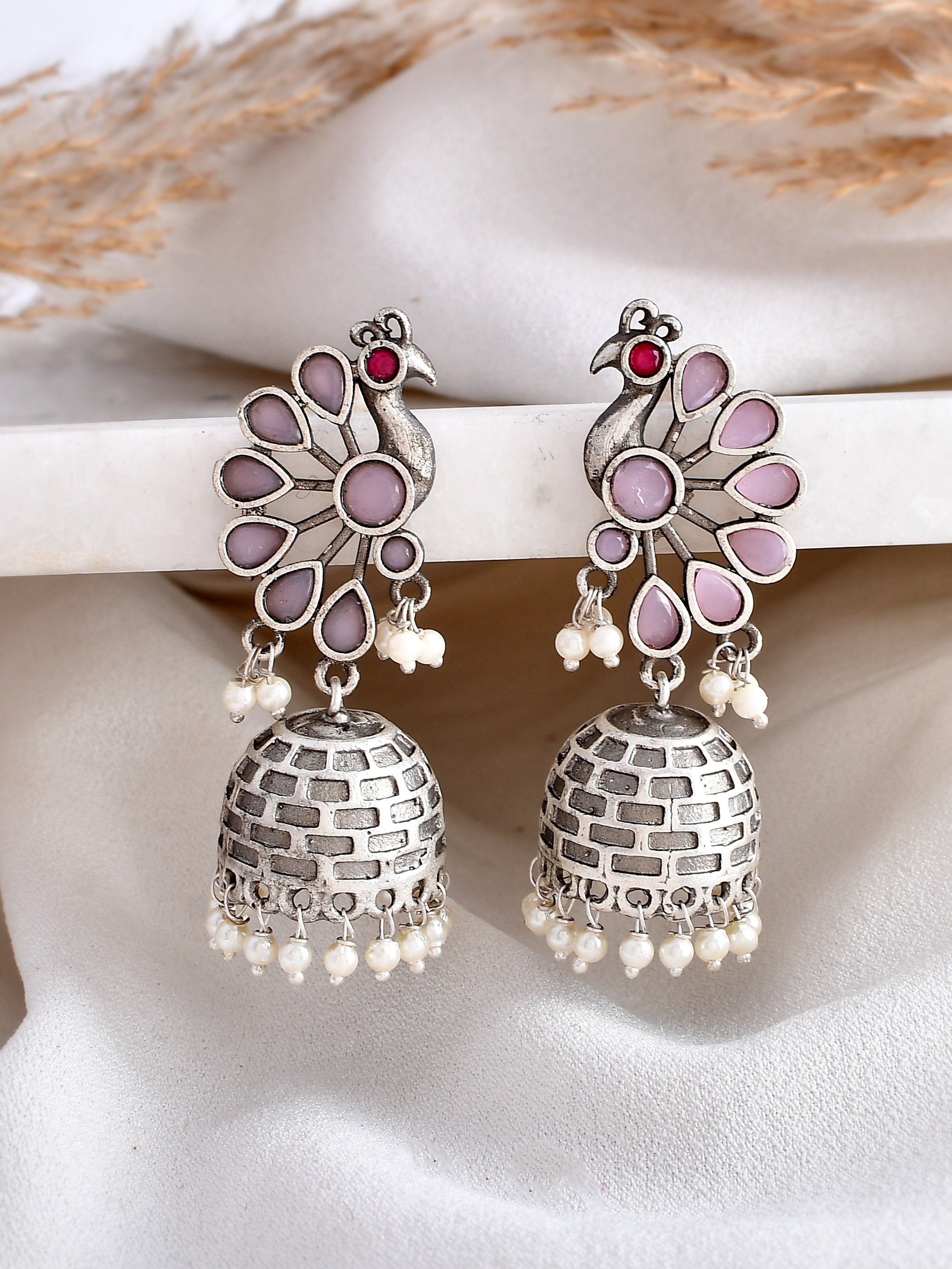 Blush Peacock Majesty Earring