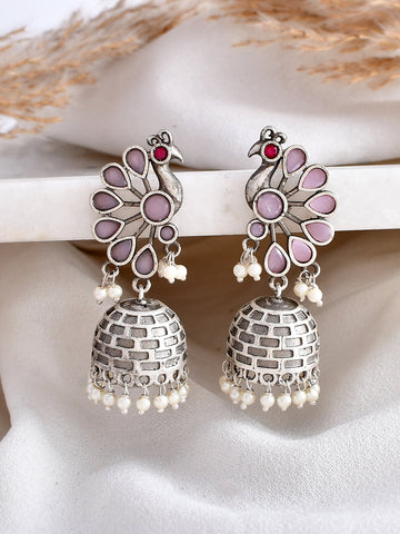 Blush Peacock Majesty Earring