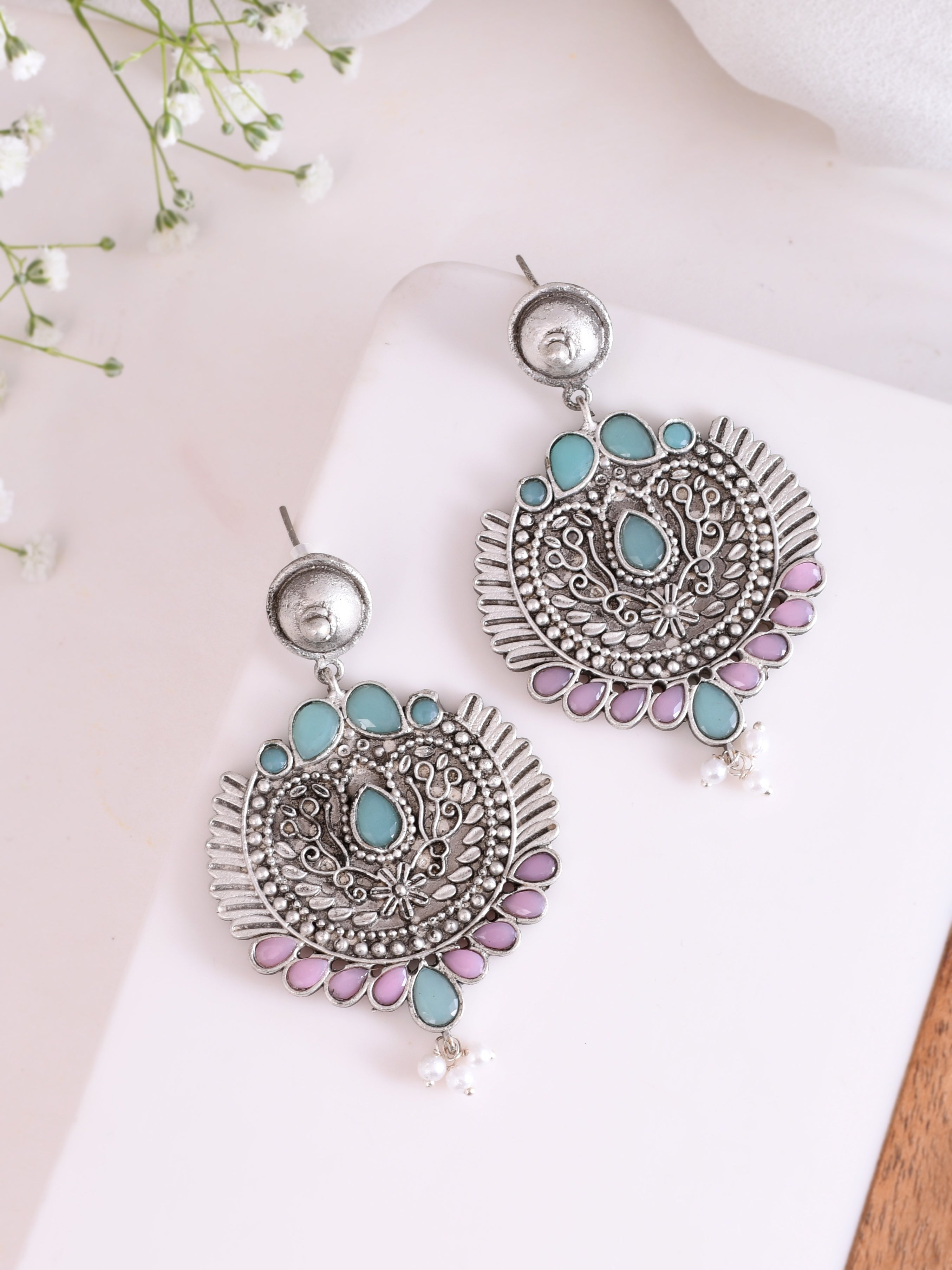 Seafoam Sparkle Studs