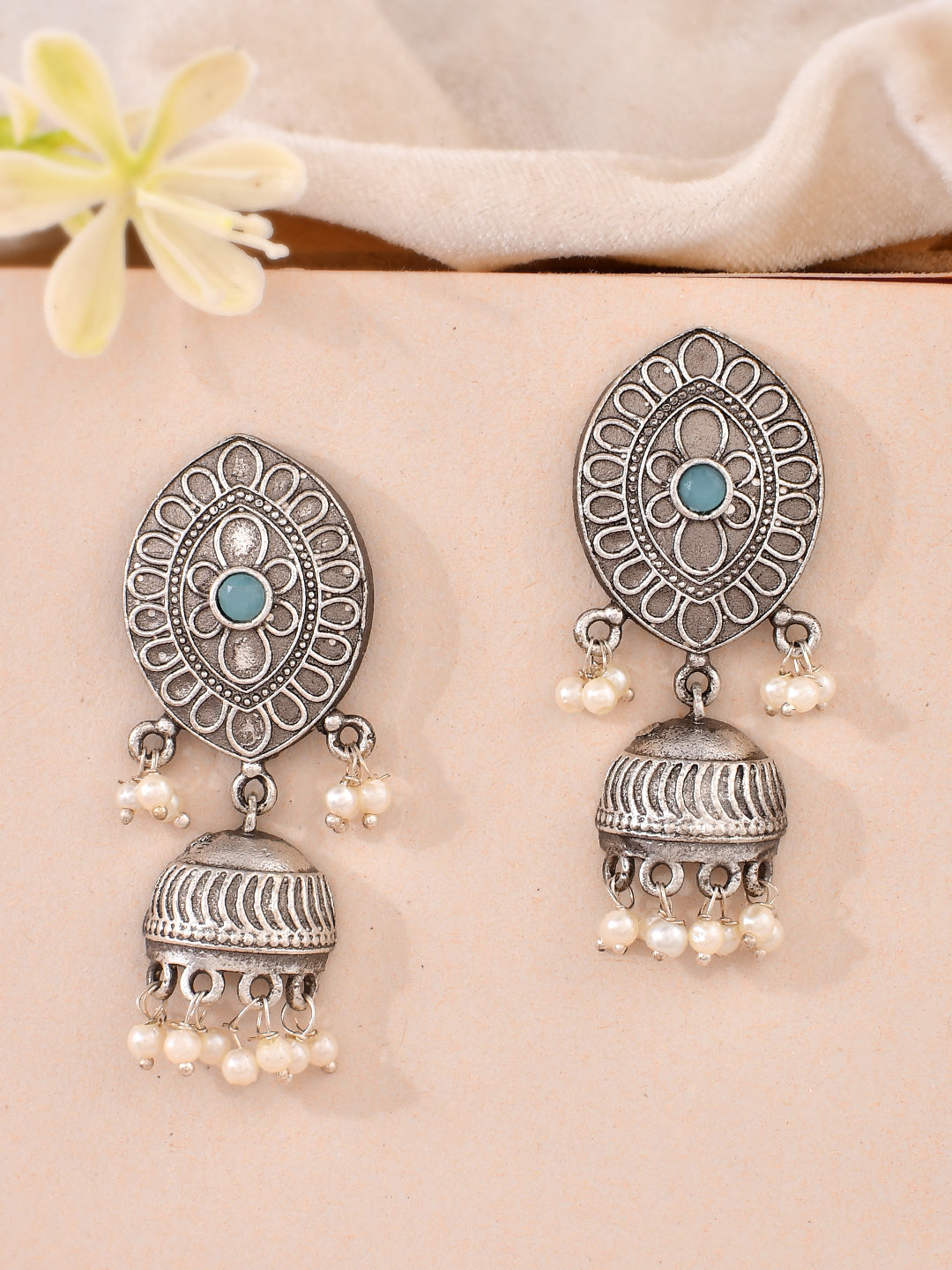 Silver Mist Hoops