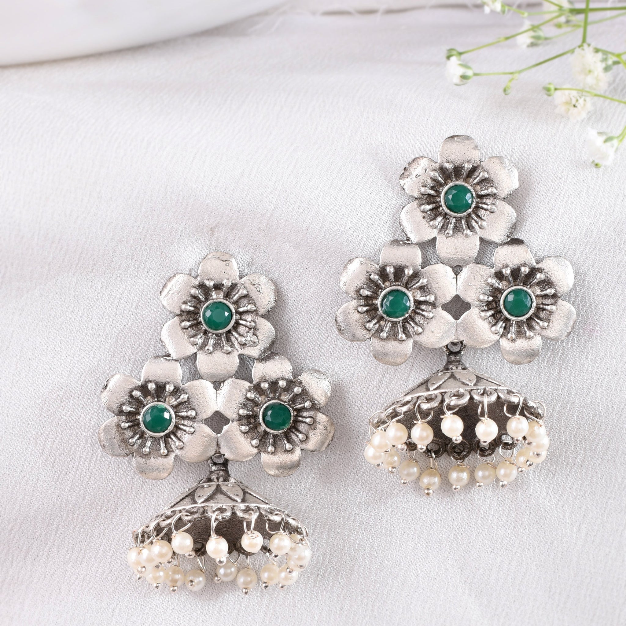 Mint Bloom Studs