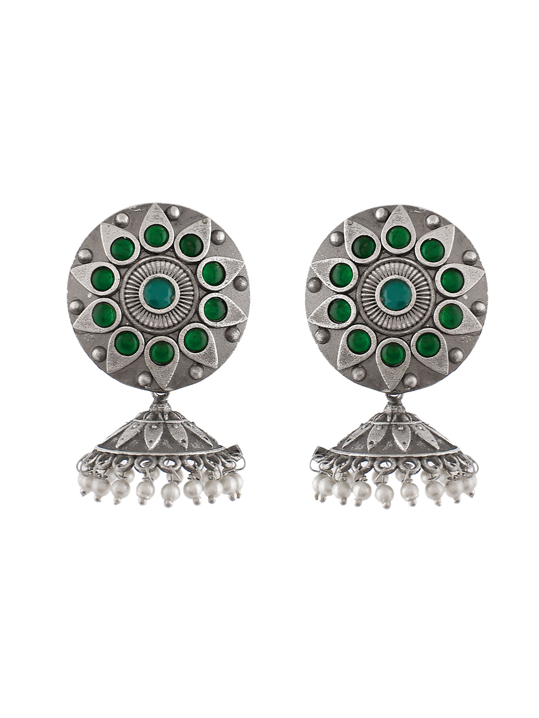 Green Galaxy Hoops
