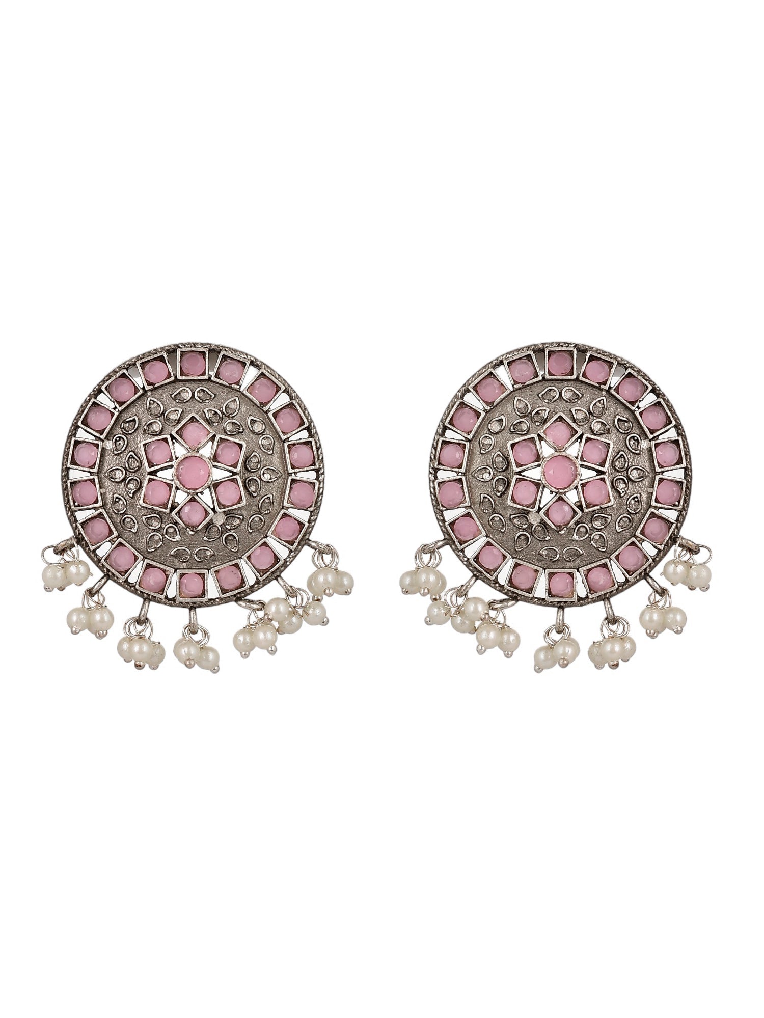 Pink Aura Circles Earring