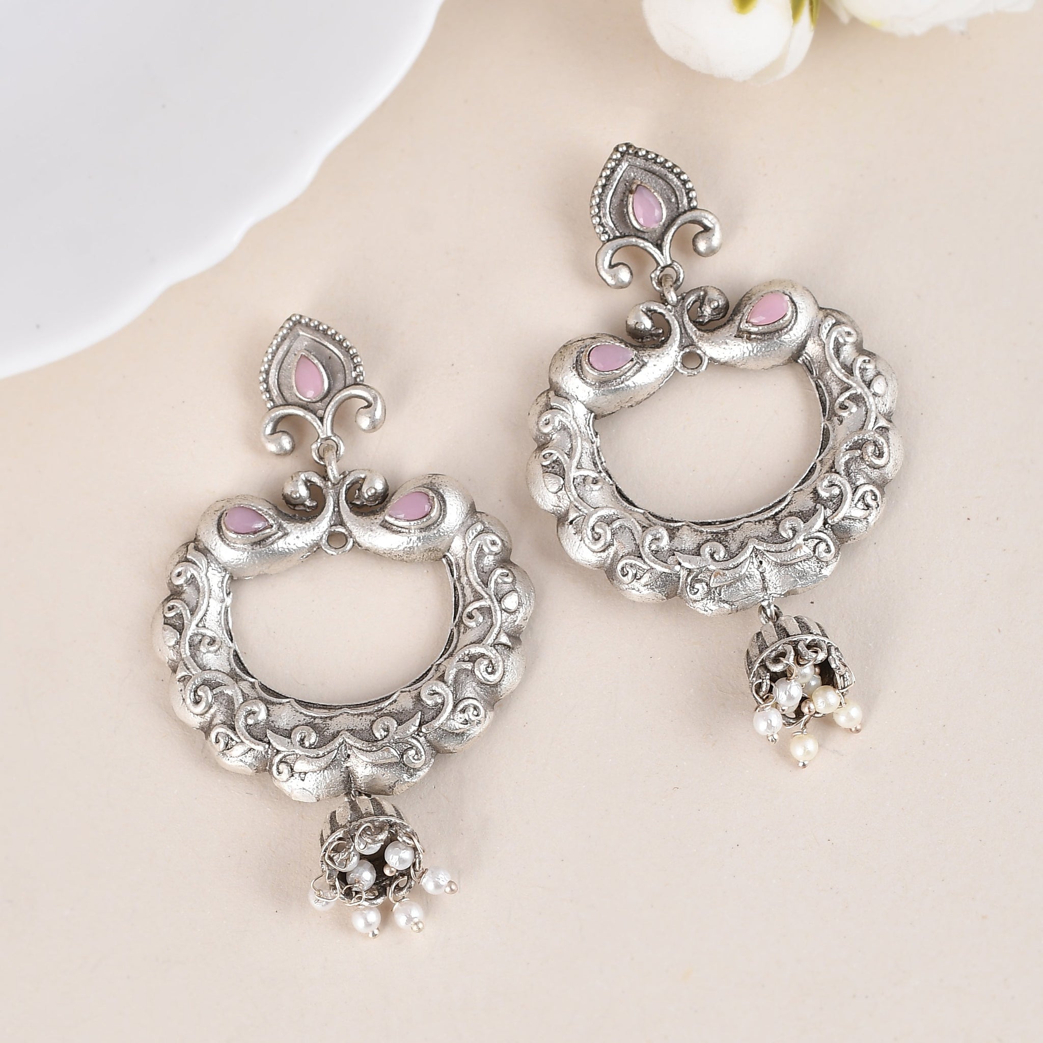 Pink Patina Studs