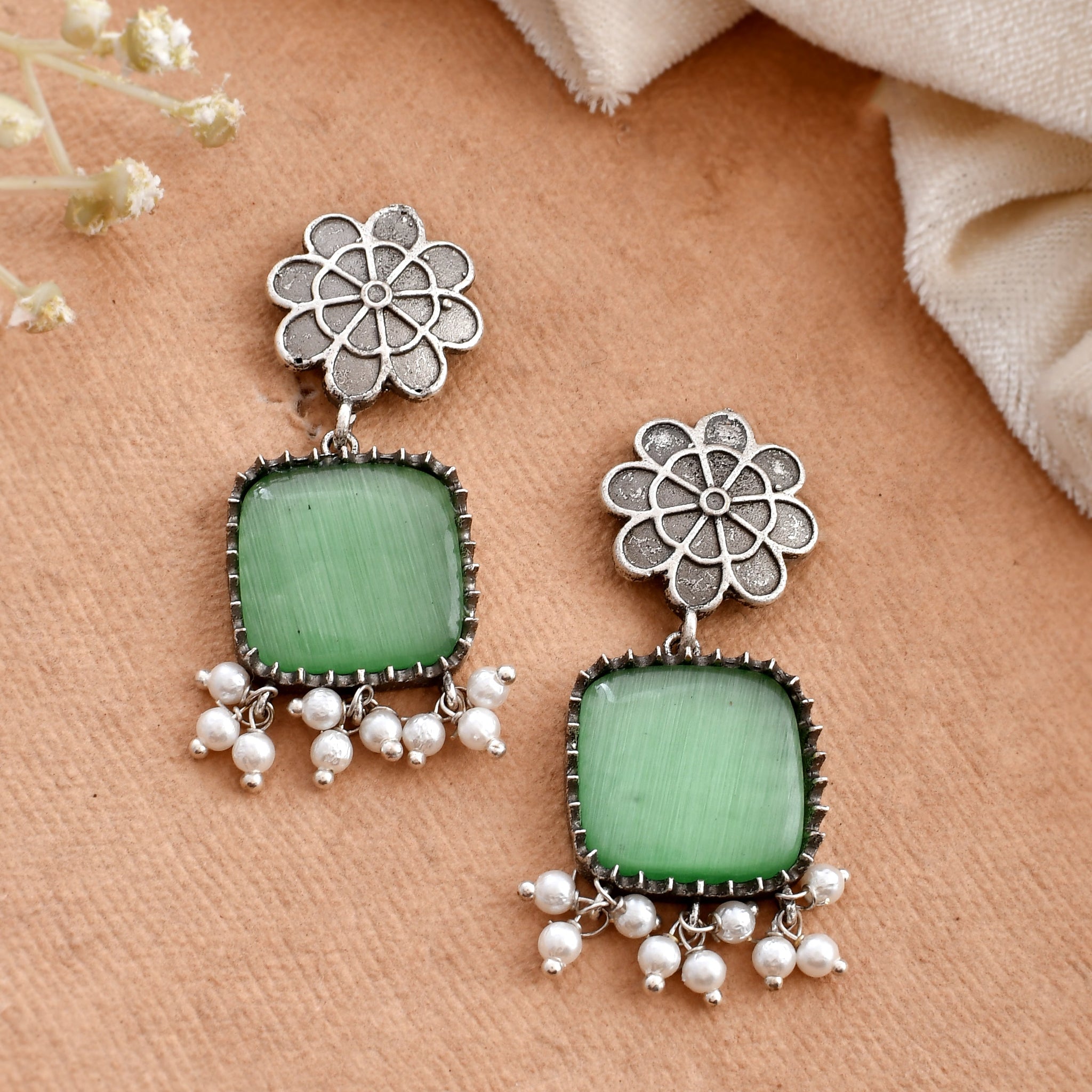 Minty Mirage Hoops