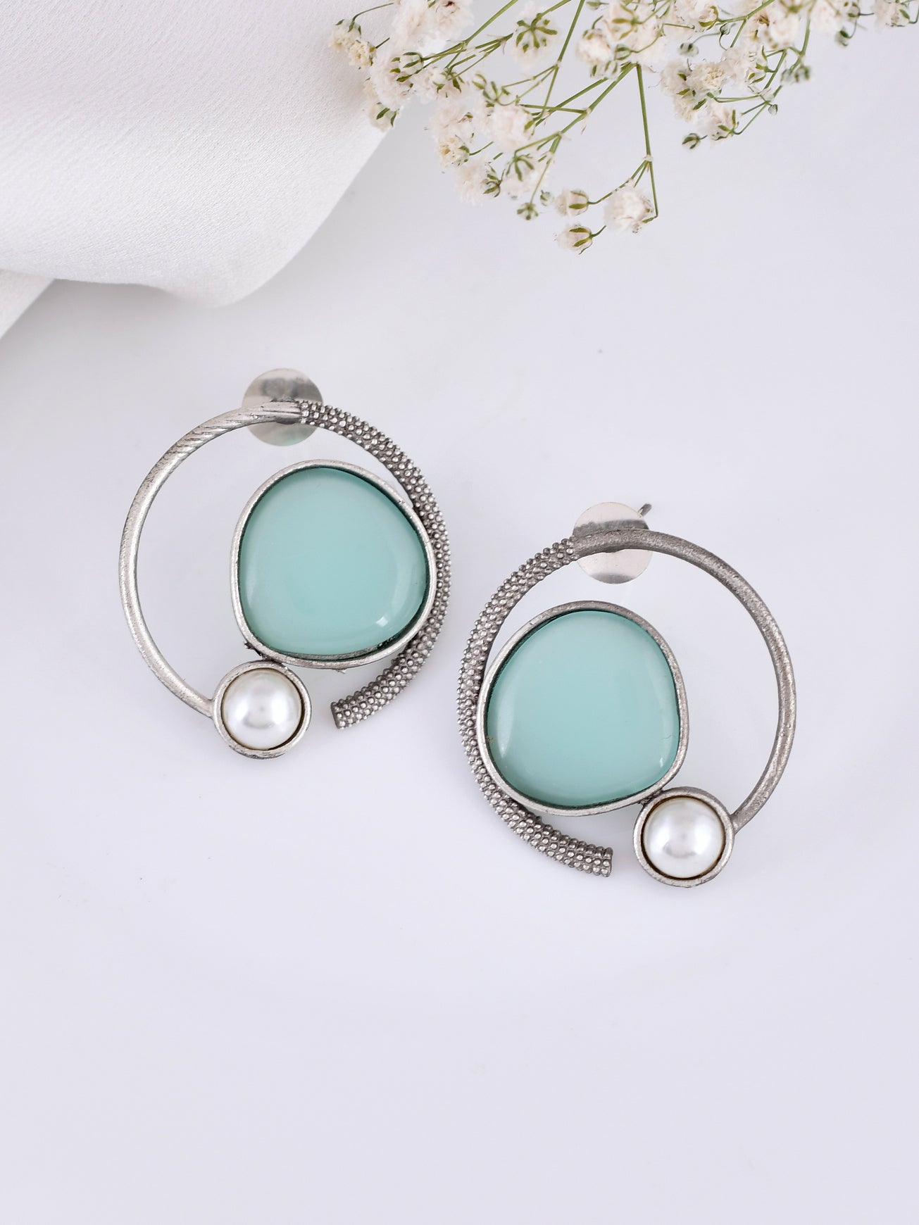Cornflower Cascade Hoops