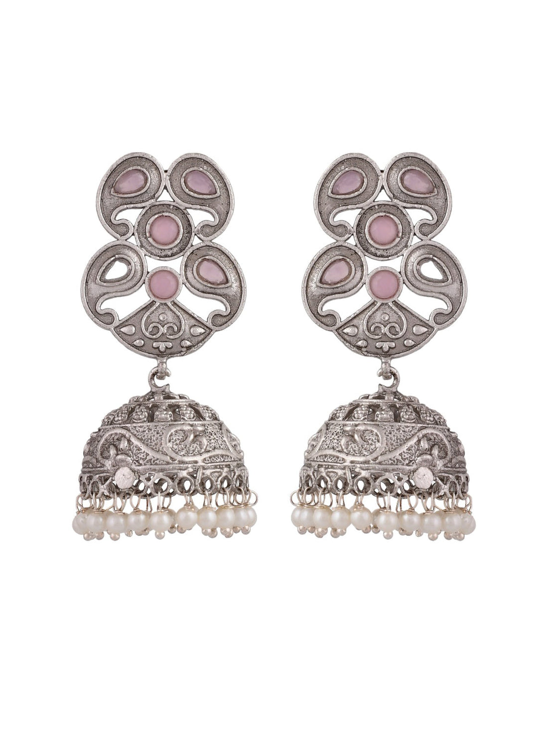 Pink Pearl Jhumki