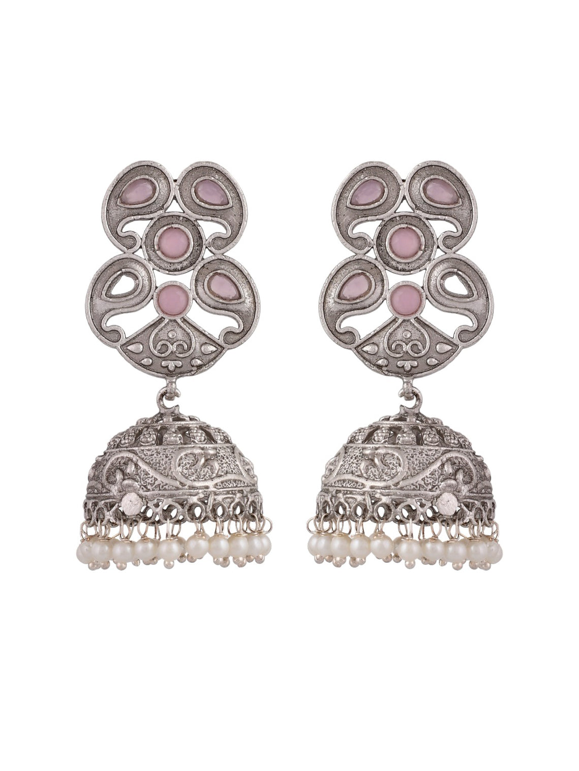 Pink Pearl Jhumki