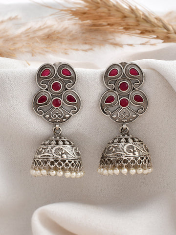 Red Velvet Jhumkis