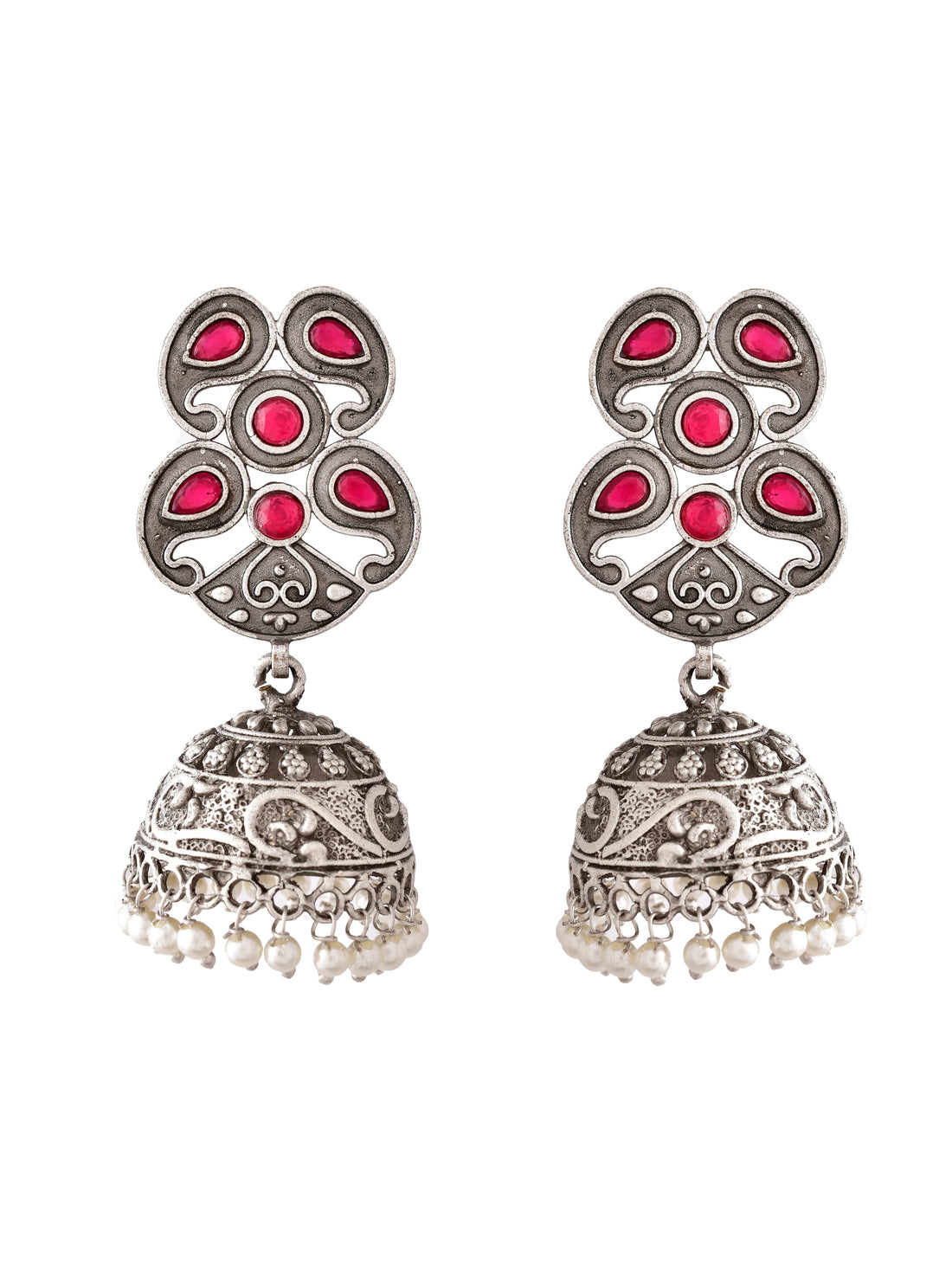 Red Velvet Jhumkis