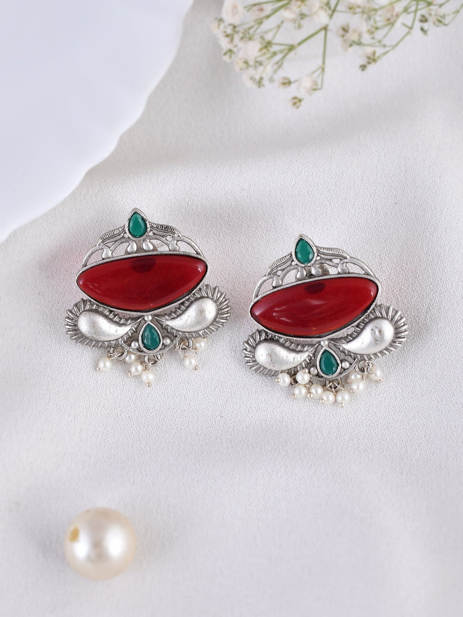 Garnet Glow Earring