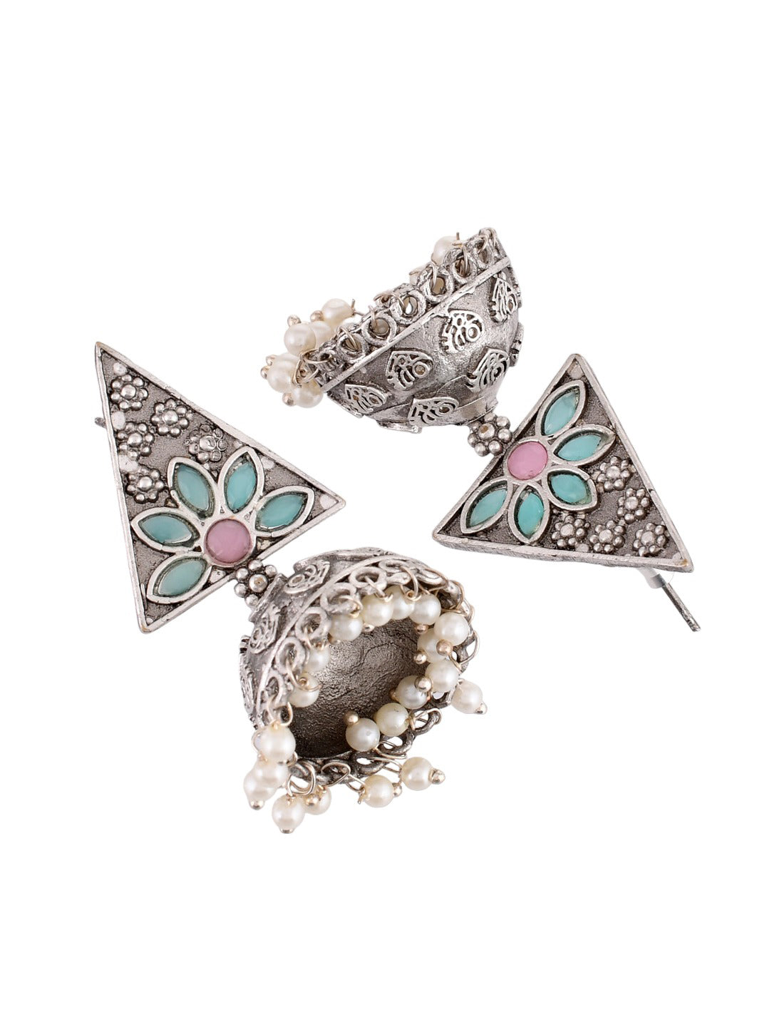 Pearl Drop Prism Hoops
