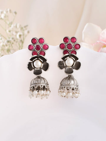 Garnet Blossom Earrings