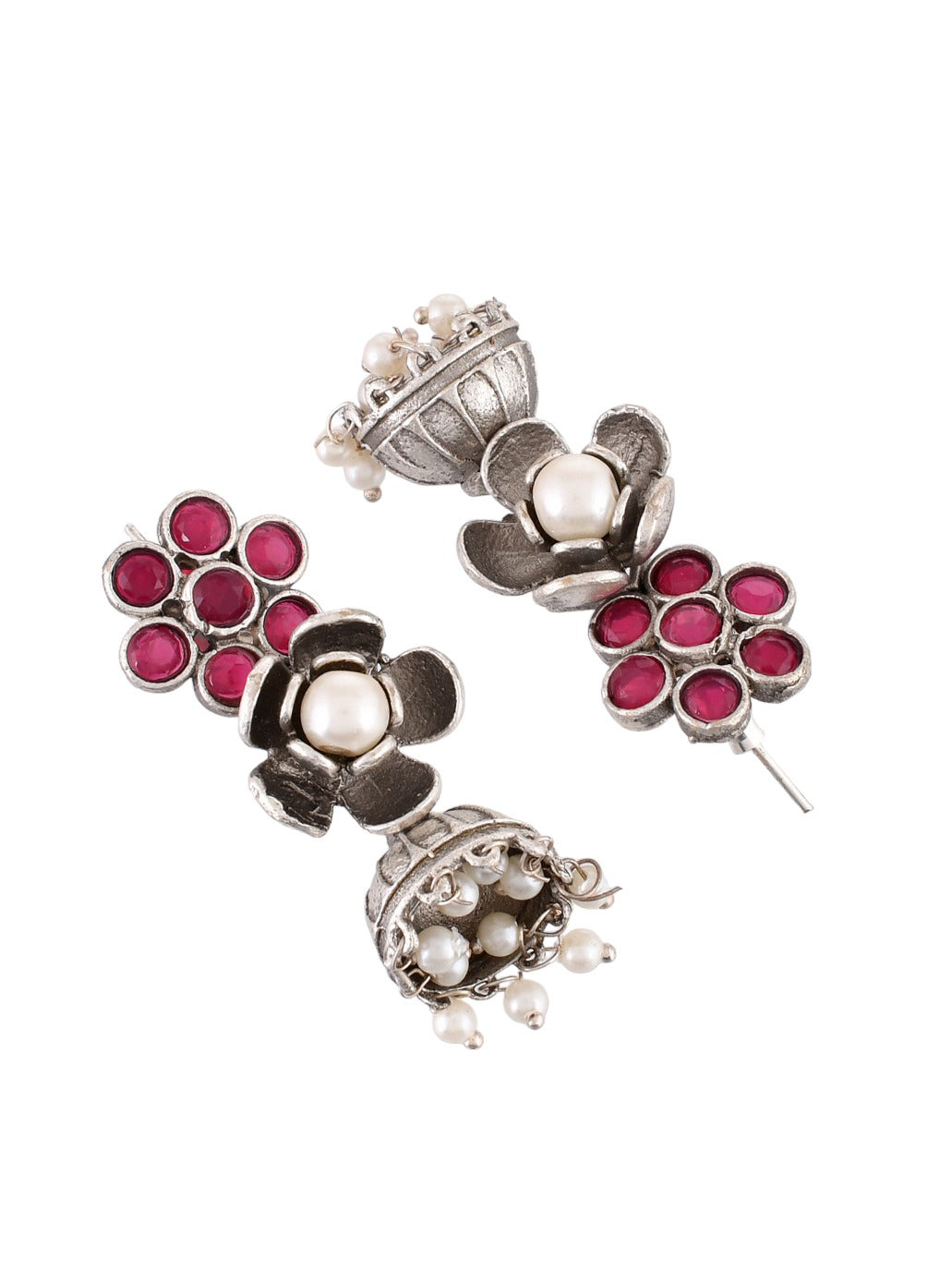 Garnet Blossom Earrings