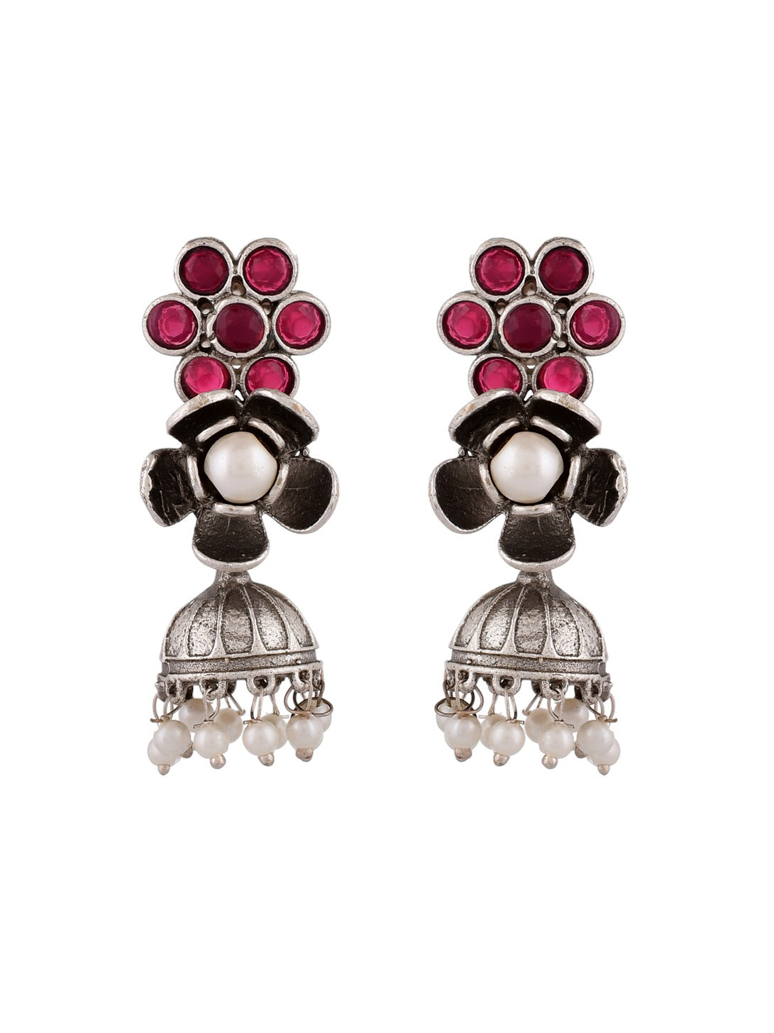 Garnet Blossom Earrings