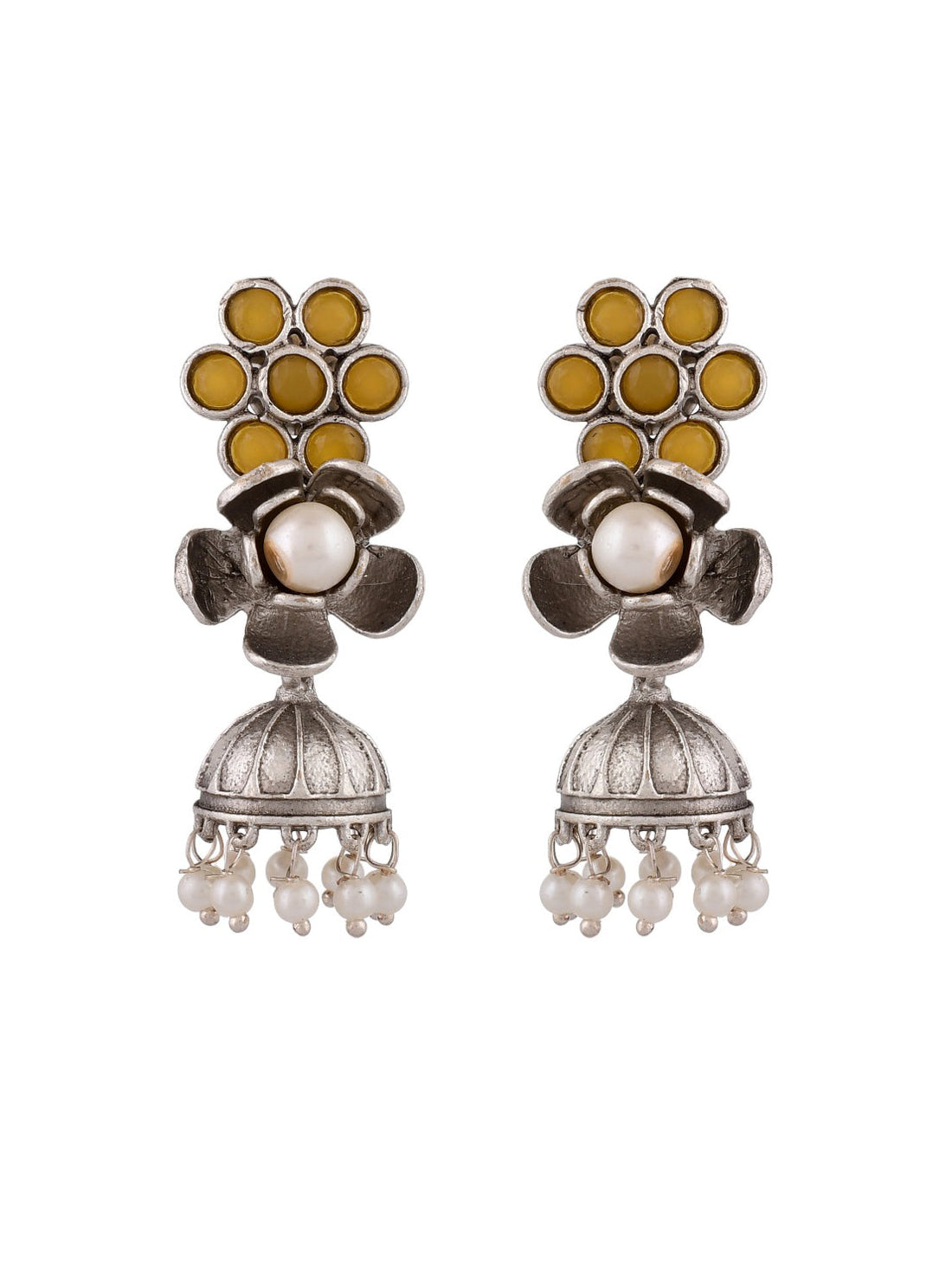 Garnet Blossom Earrings