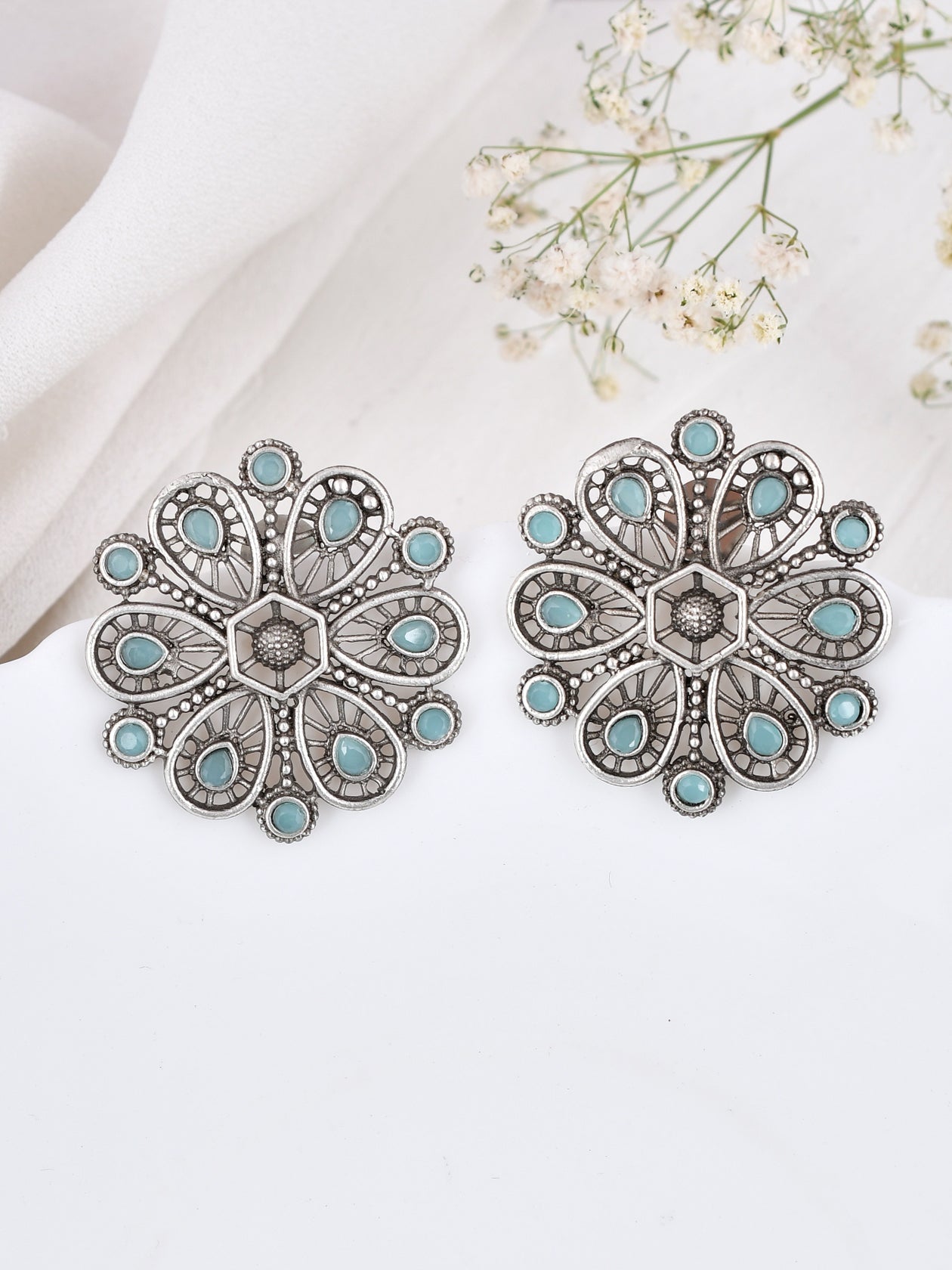 Teal Flower Drops