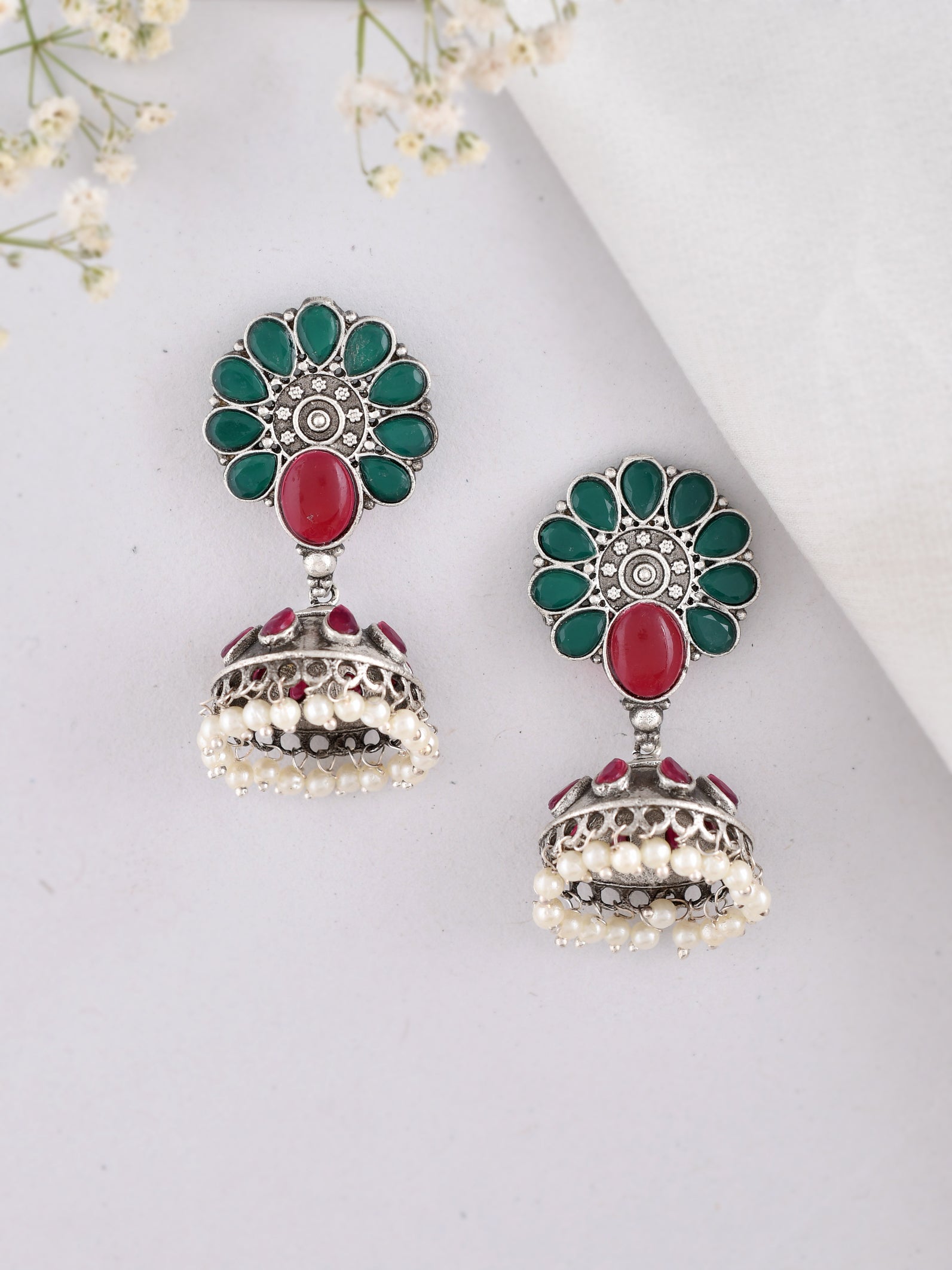 Gilded Grace Jhumkis