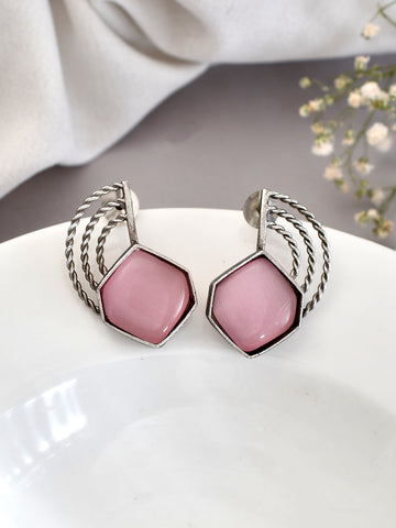 Raspberry Ripple Earring