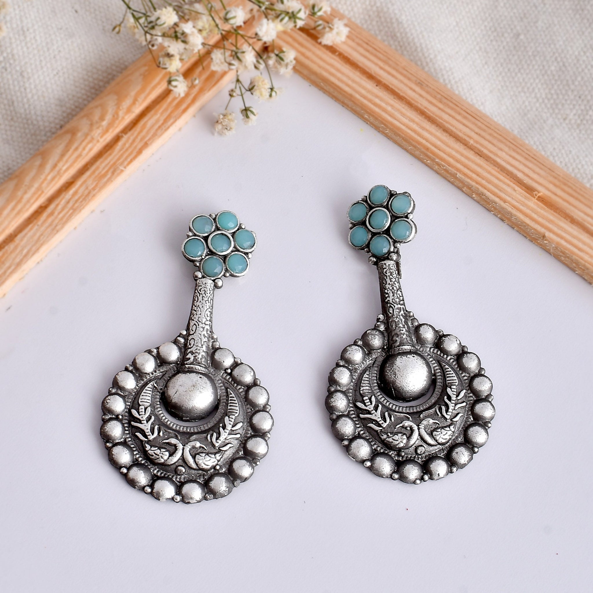 Seafoam Floral Bliss Earring