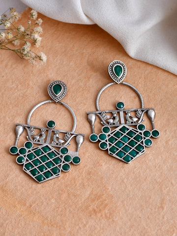 Emerald Eclipse Earring